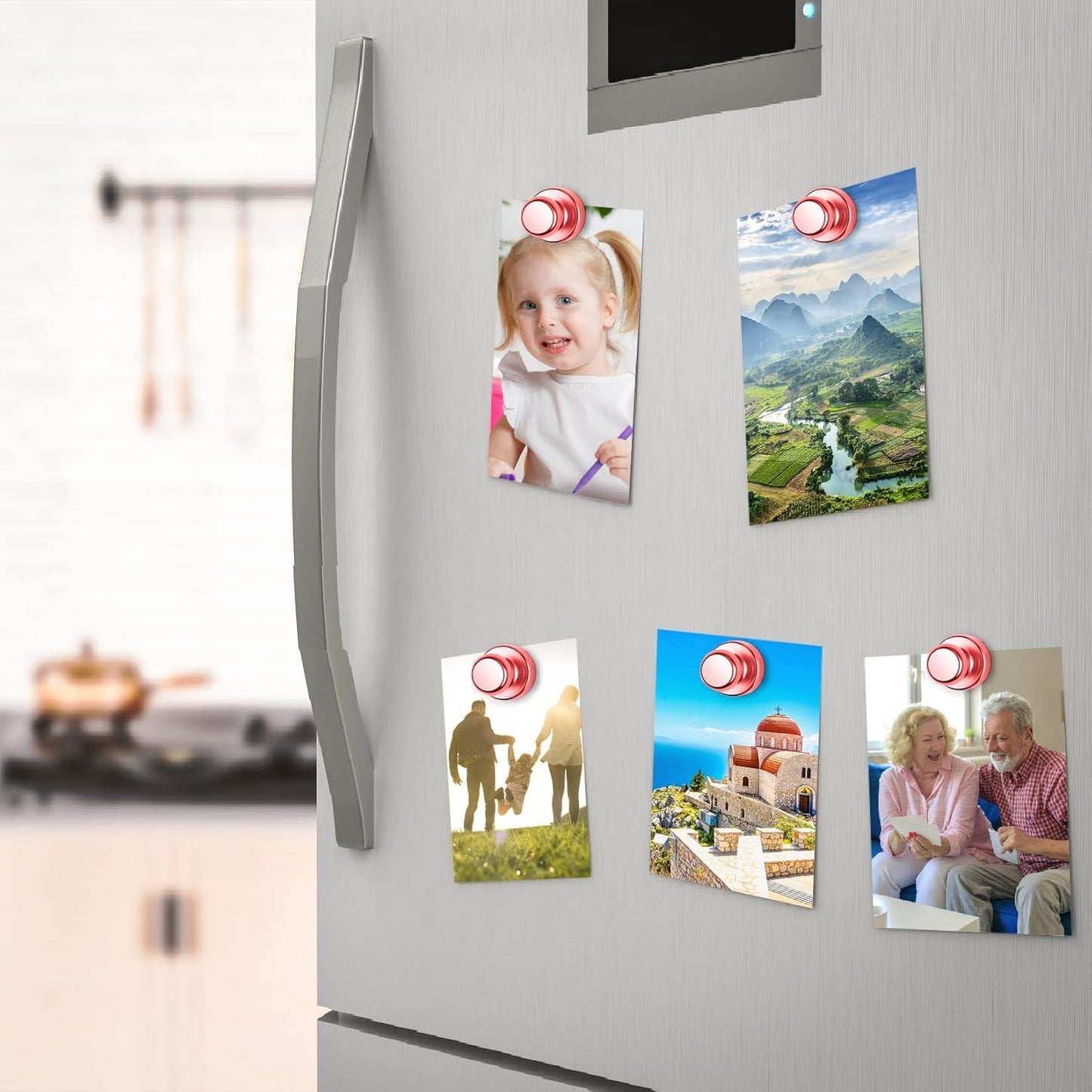 20-Pack Whiteboard and Fridge Magnets, Office and Kitchen Magnets, Push Pins Included