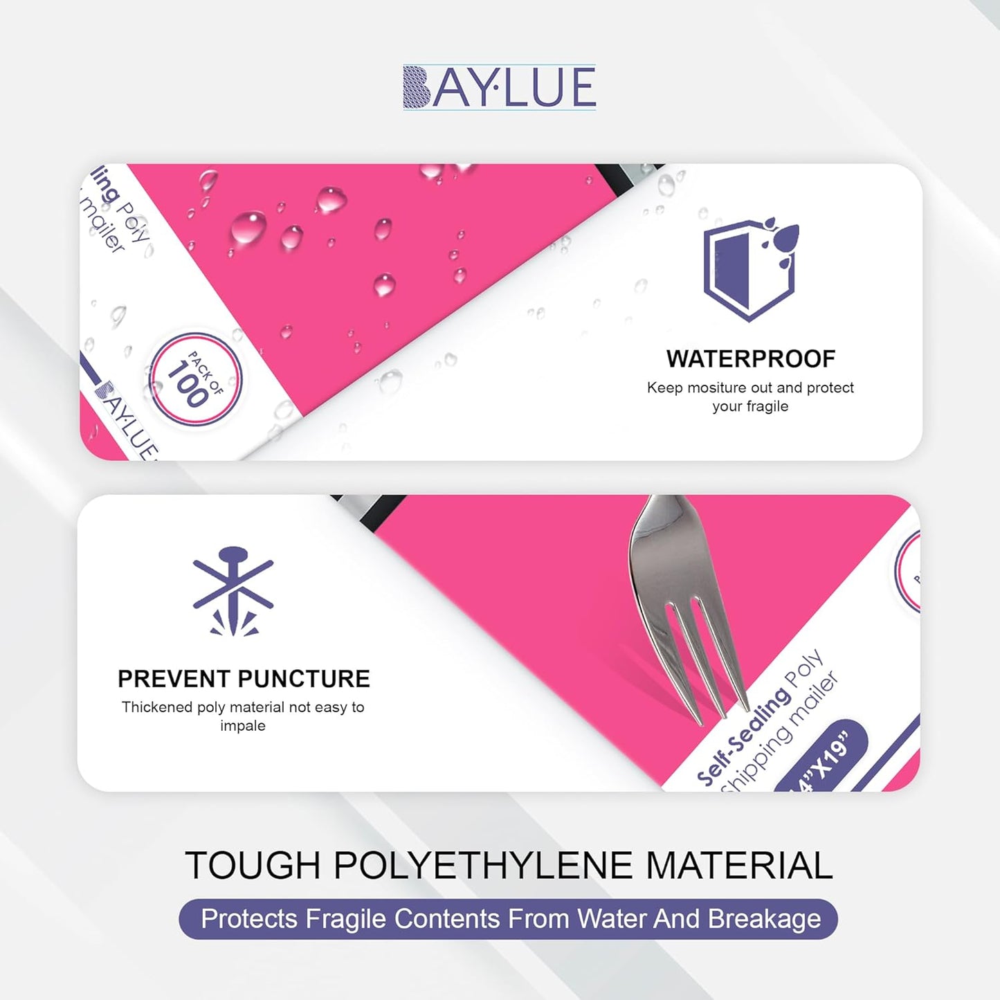 Hot Pink Poly Mailers 9x12 Inch | Strong Adhesive Self-Seal mailer Bags | Tamper, Tear, Water Resistant Shipping Envelopes | Thick Strong Material Polymailer Bags Clothing Bag | 1000 Pack Bulk - Lumora Desk