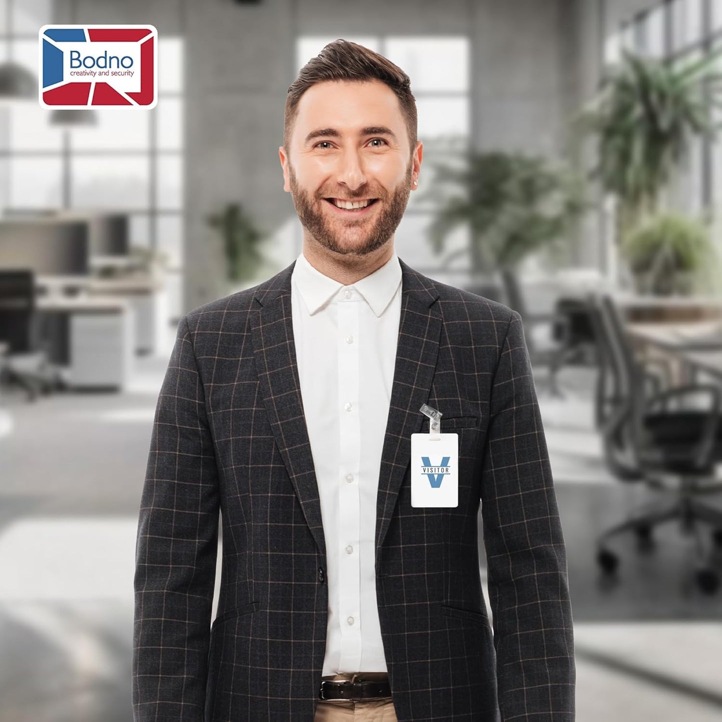 100 Pack - Bodno Clear Vinyl Badge Clips