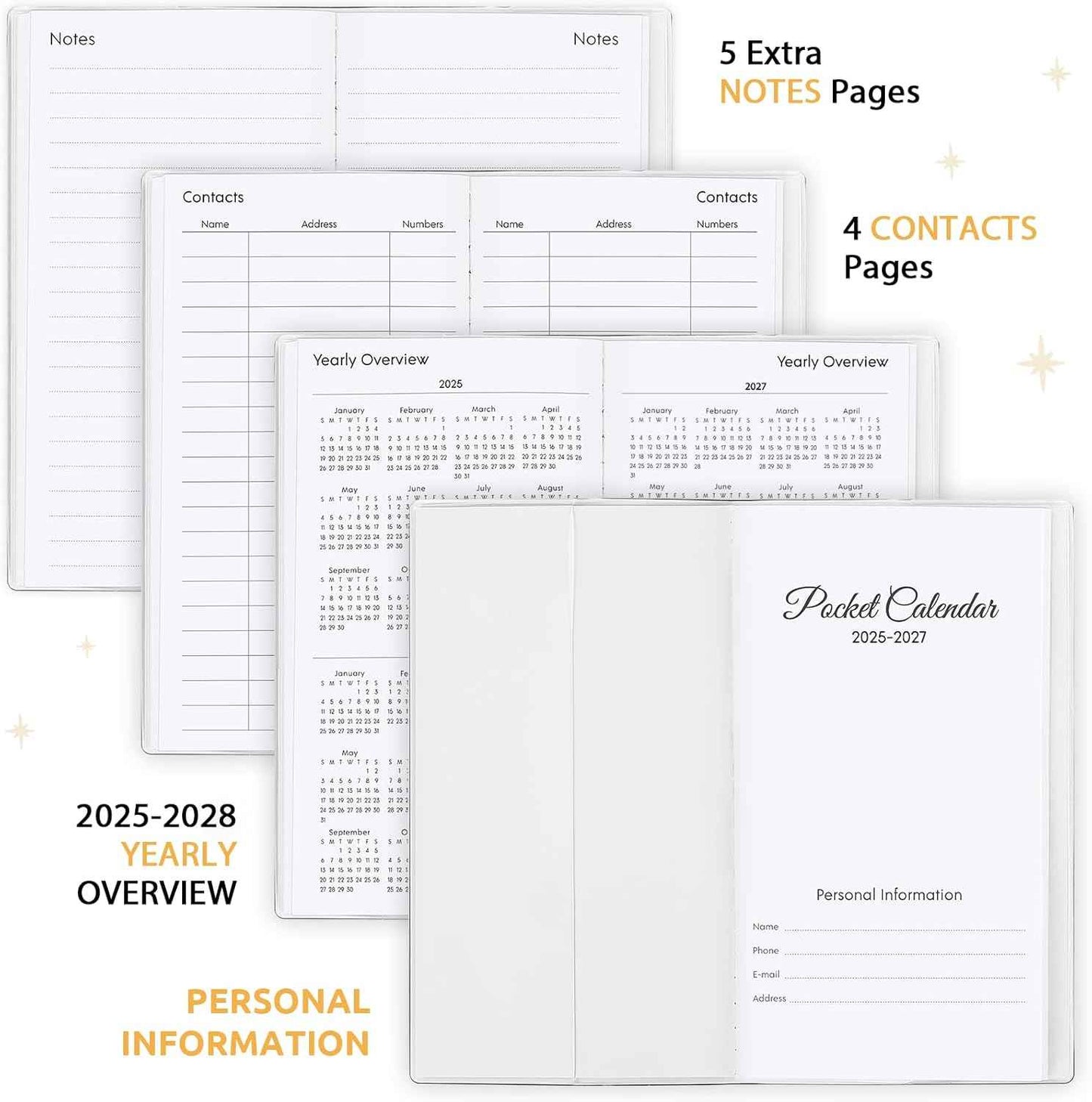 Pocket Calendar 2025-2027, Monthly Purse Planner (6.7" x 3.7") Runs from July 2025 to December 2027, Solid Purple Pocket Calendar with PVC Cover for Planning, Organizing, and Office Use