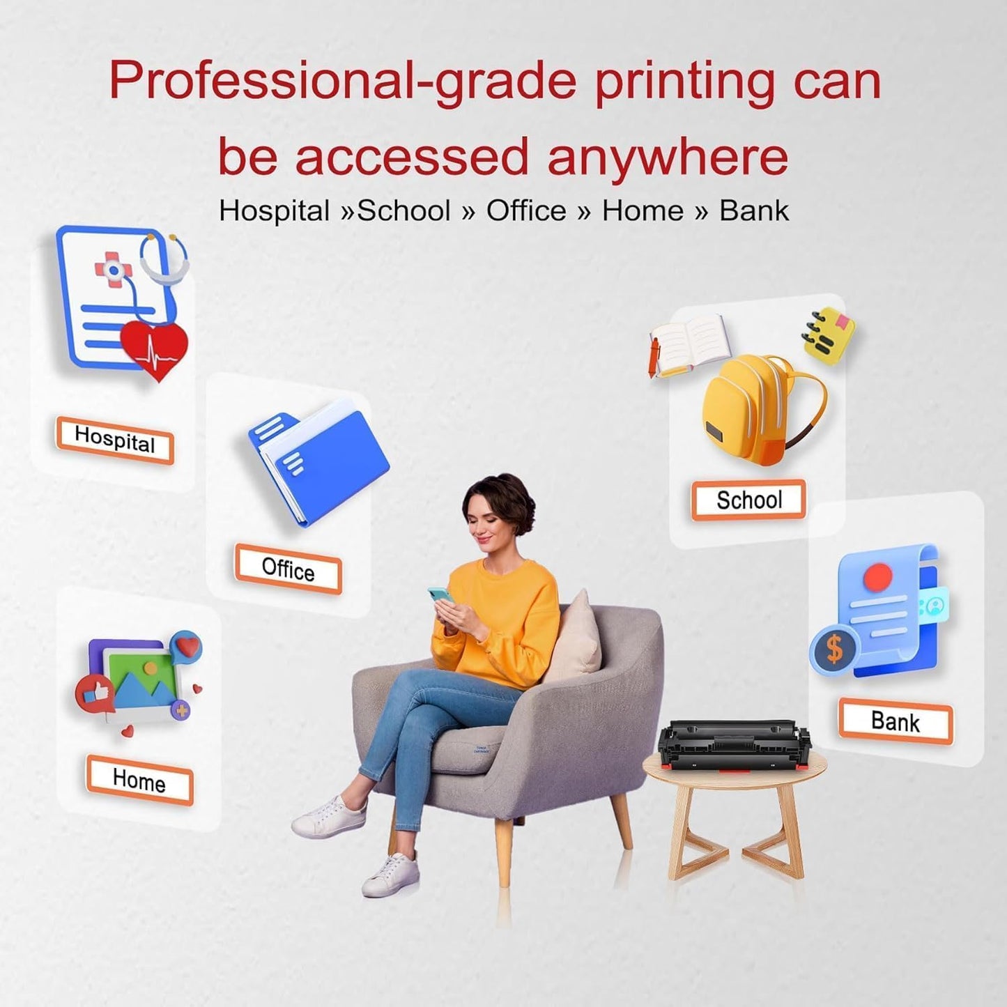 High-Yield 055 Toner Cartridges Compatible MF743cdw Toner Replacement for Canon 055 Toner Cartridge Set for Color imageCLASS MF741Cdw MF743Cdw MF745Cdw MF746Cdw LBP664Cdw Printer (4-Pack，BK/C/M/Y)