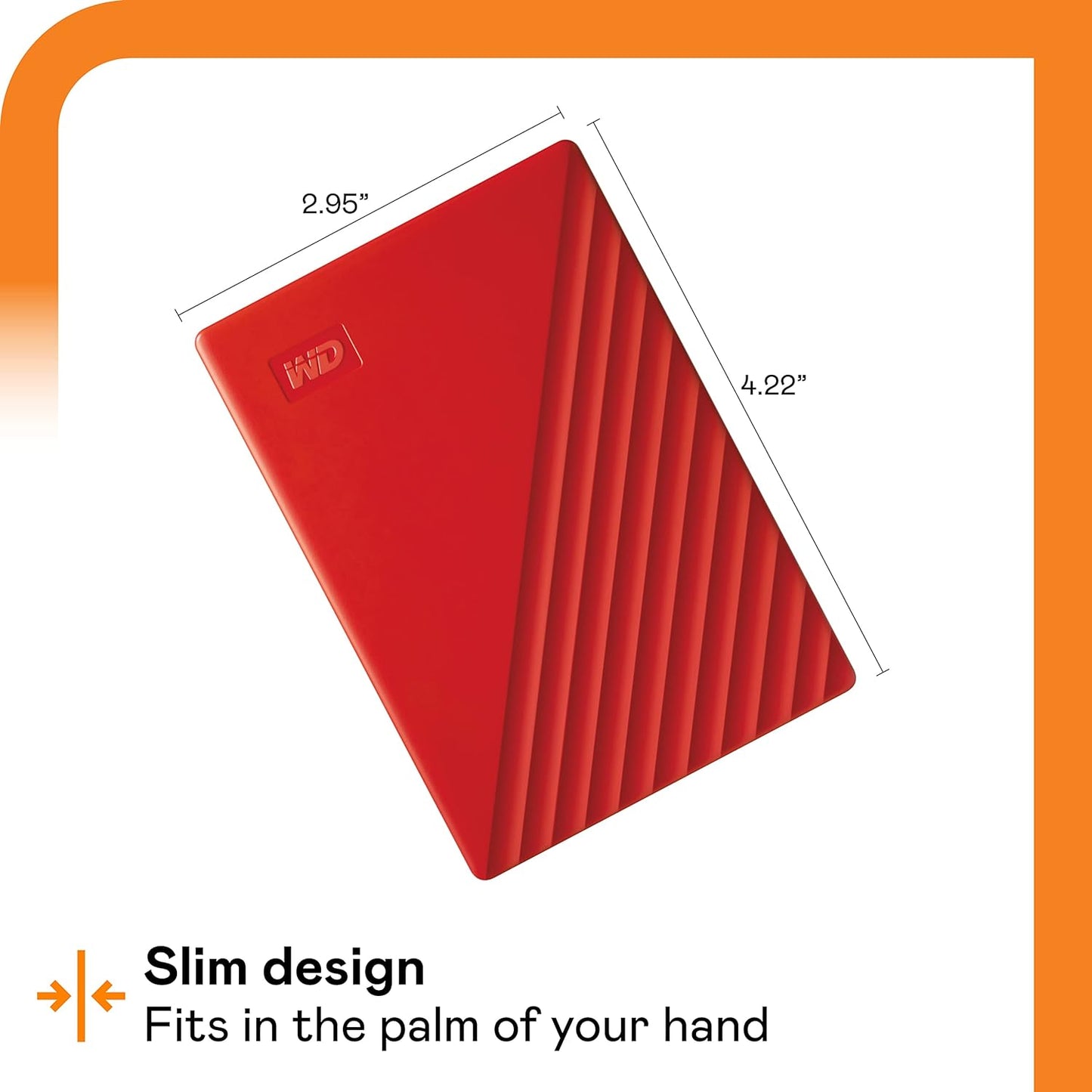 WD 6TB My Passport, Portable External Hard Drive, Red, Backup Software with Defense Against ransomware, and Password Protection, USB 3.1/USB 3.0 Compatible - WDBR9S0060BRD-WESN
