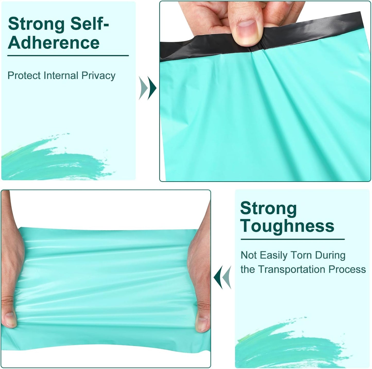 120PC Poly Mailers 6x9 Inch Teal Mailing Envelopes Bags Shipping Bags with Self Adhesive Waterproof and Tear-Proof Postal Bags - Lumora Desk