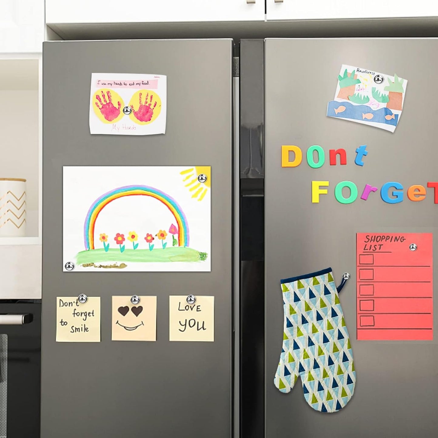 LOVIMAG Fridge Magnet Refrigerator Magnets, Small Push Pin Magnets Strong Magnets for Whiteboard, Fridge, Office, Classroom and Map Magnets, Pack of 20