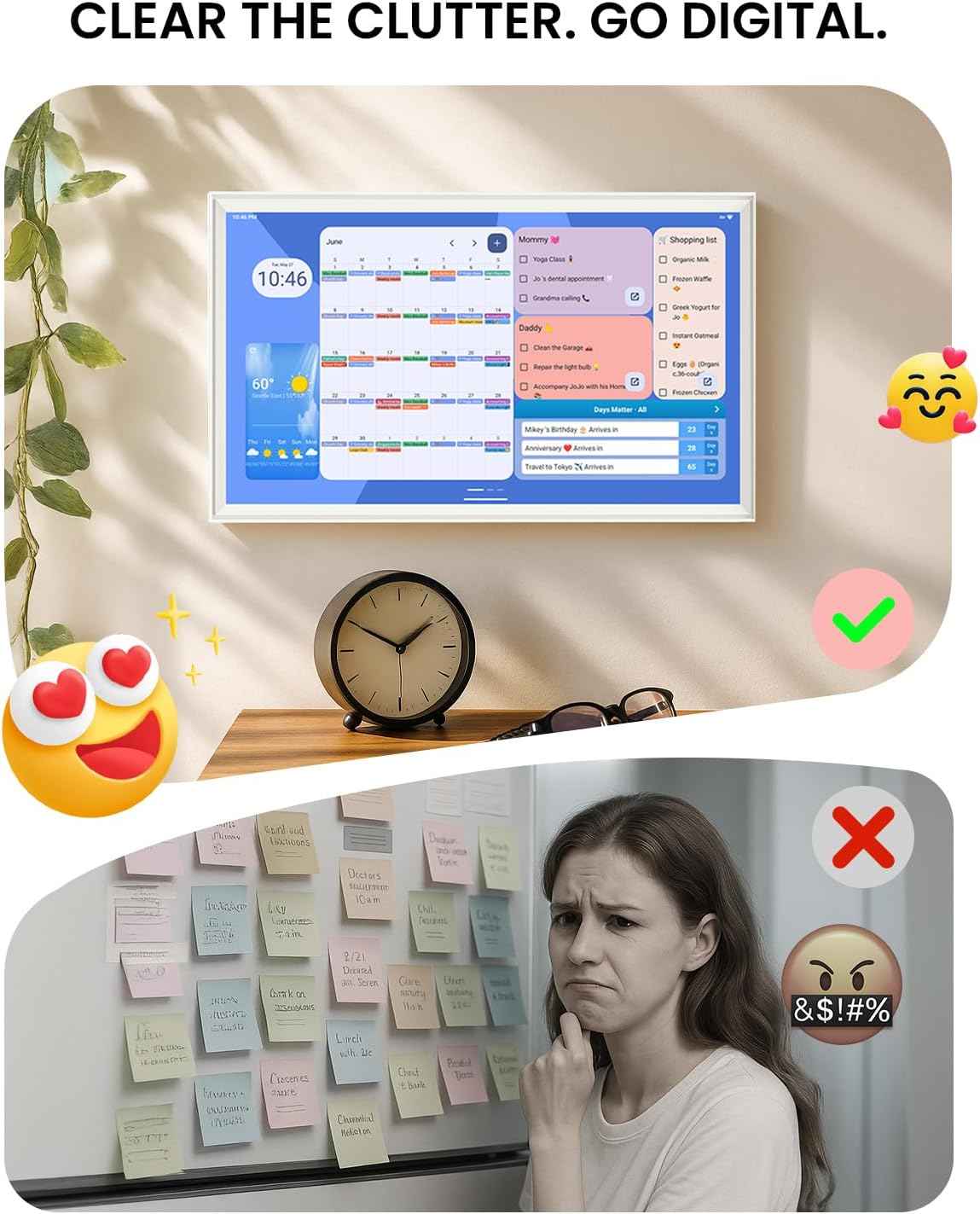 Digital Calendar Wall Touch Screen, Wall Calendar, (24/32 Inch Smart Digital Calendar Family Schedules, Meal Planning, Business Chore Chart/) (32 Inch)