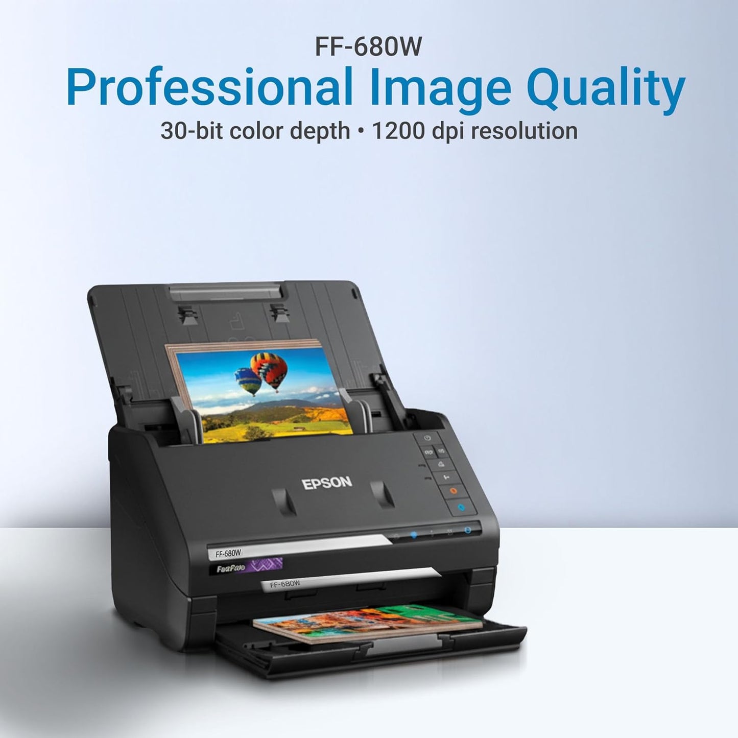 FastFoto FF-680W Wireless High-Speed Photo Scanner for Old Pictures to Digital Fast, Batch Photo Scanner with Feeder, Duplex Document Scanner with OCR, 600 DPI