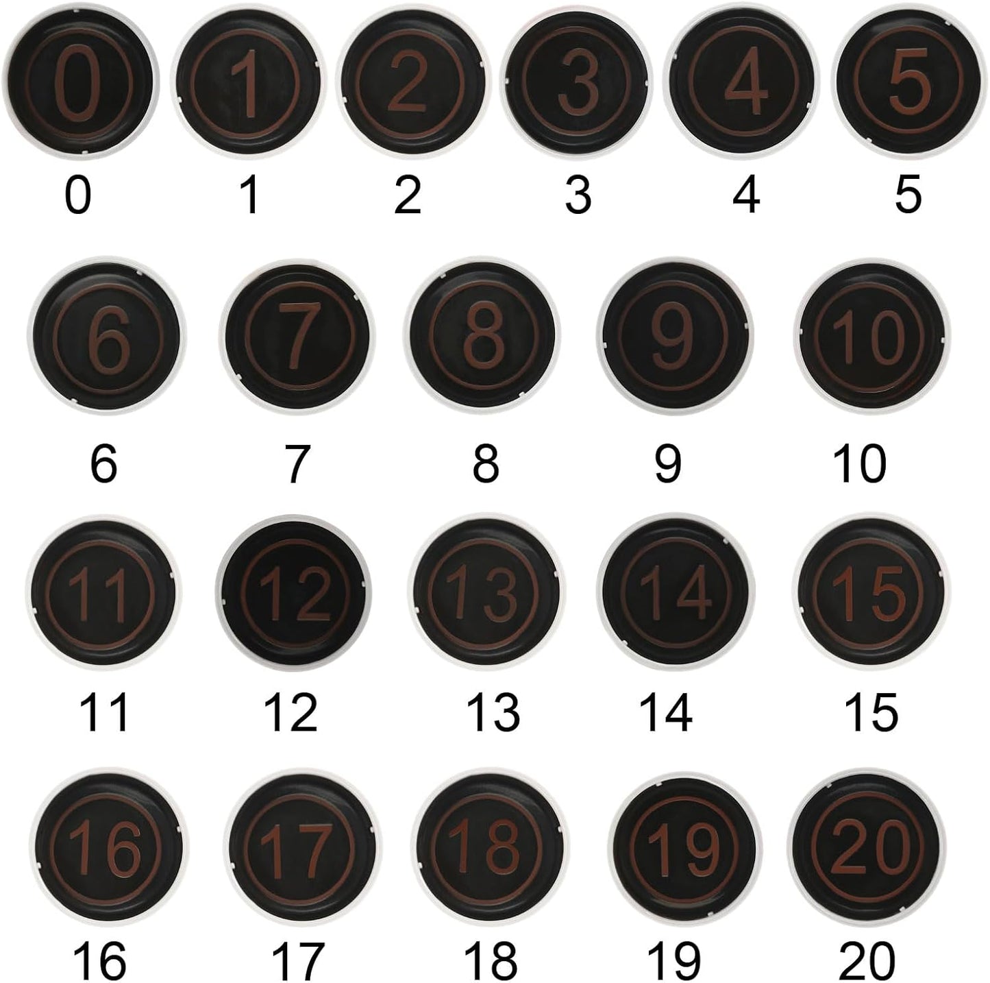 PATIKIL Number Stamps Self Inking, Numeral 20 Number Stamp Teacher Stamp Initial Stamp Ink Stamp for Class Notebook Scrapbooking DIY Craft Style 2, Red Ink