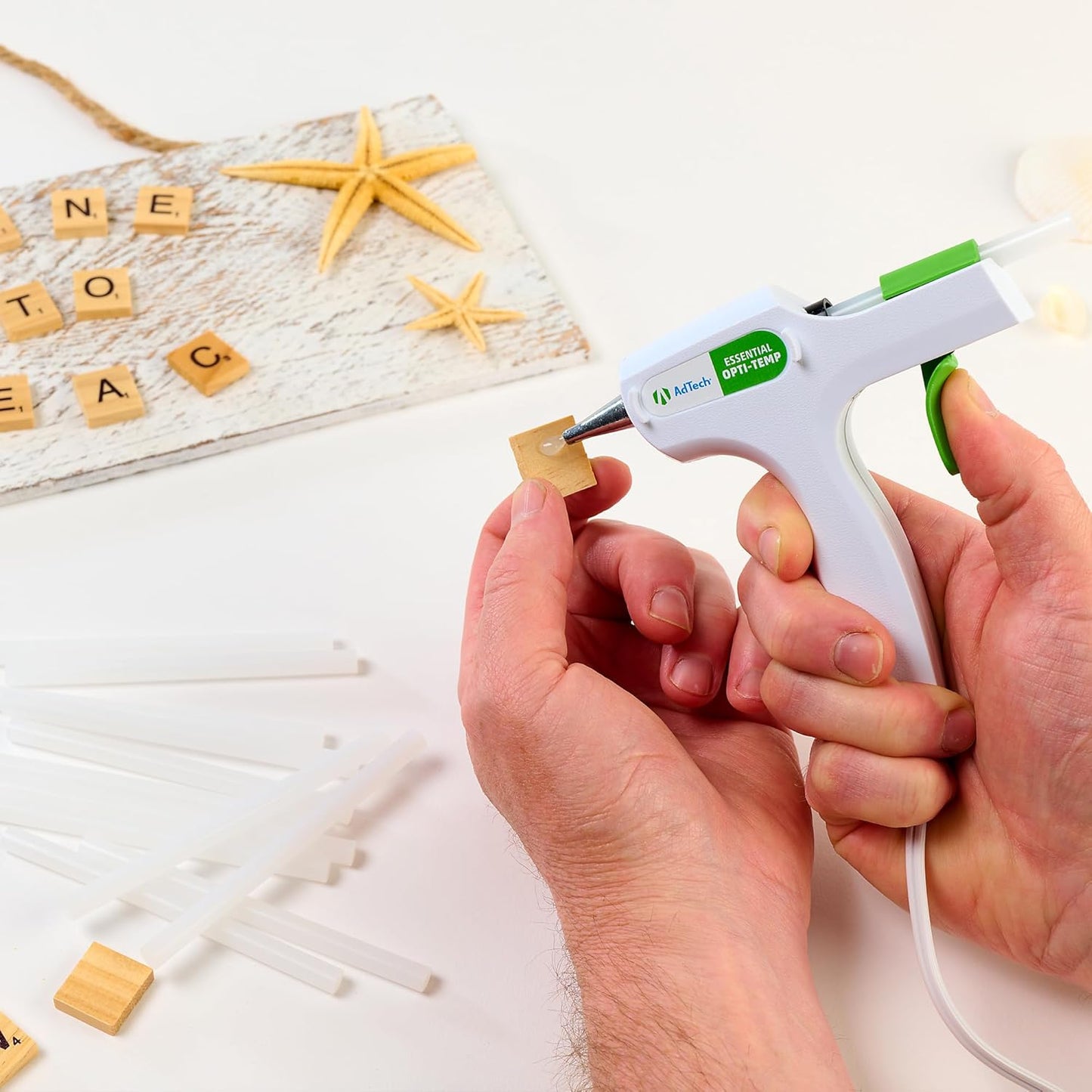 AdTech Mini Artistick 4" High Performance Stringless Hot Glue Sticks - 30 Sticks, Hi-Temp, Strong Bonding for Crafts, Repairs, and DIY Projects