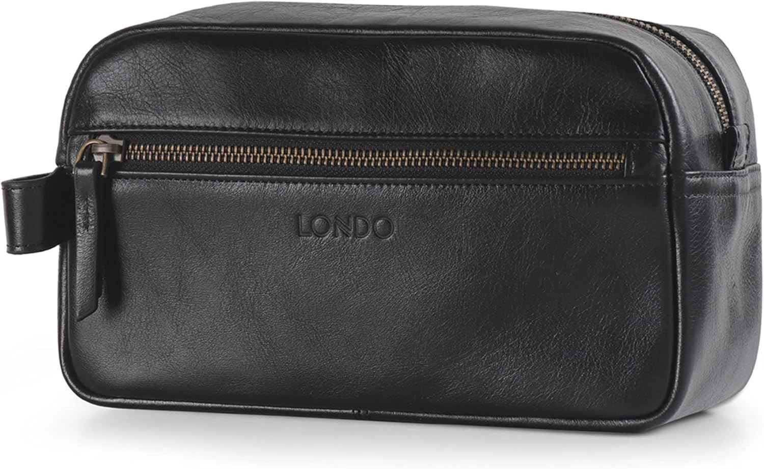 Londo Genuine Leather Travel Toiletry Bag – Makeup, Shaving Organizer, Dopp Kit for Men & Women, Durable & Stylish Travel Accessory