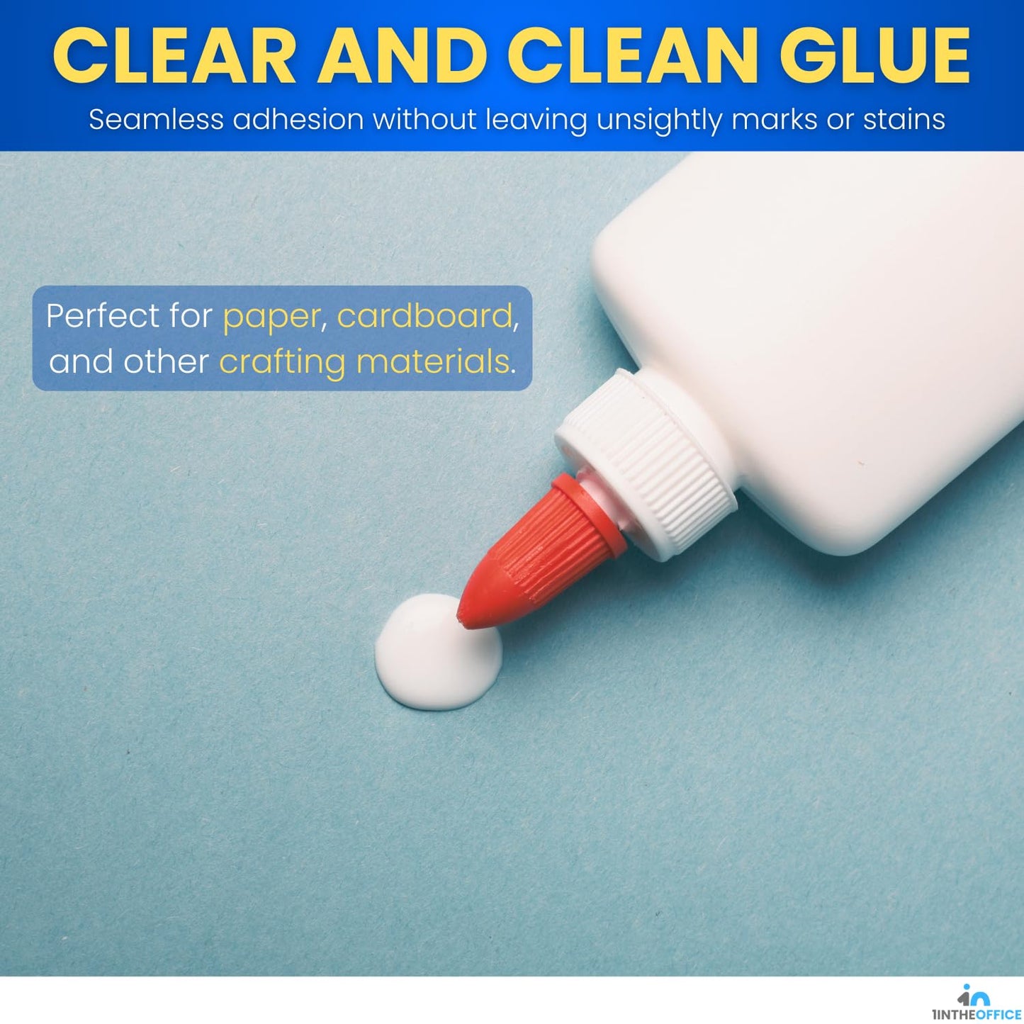 1InTheOffice White School Glue Bottle, Washable Liquid School Glue, Non-Toxic, 4 oz./ 118 ml, 6 Pack