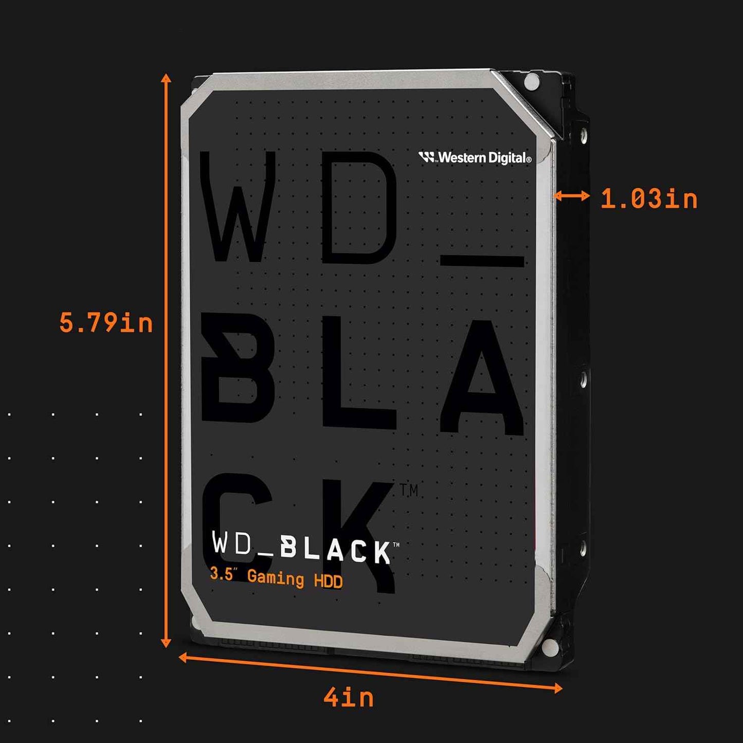 Western Digital 4TB WD Black Gaming Internal Hard Drive HDD - 7200 RPM, SATA 6 Gb/s, 256 MB Cache, 3.5" - WD4006FZBX