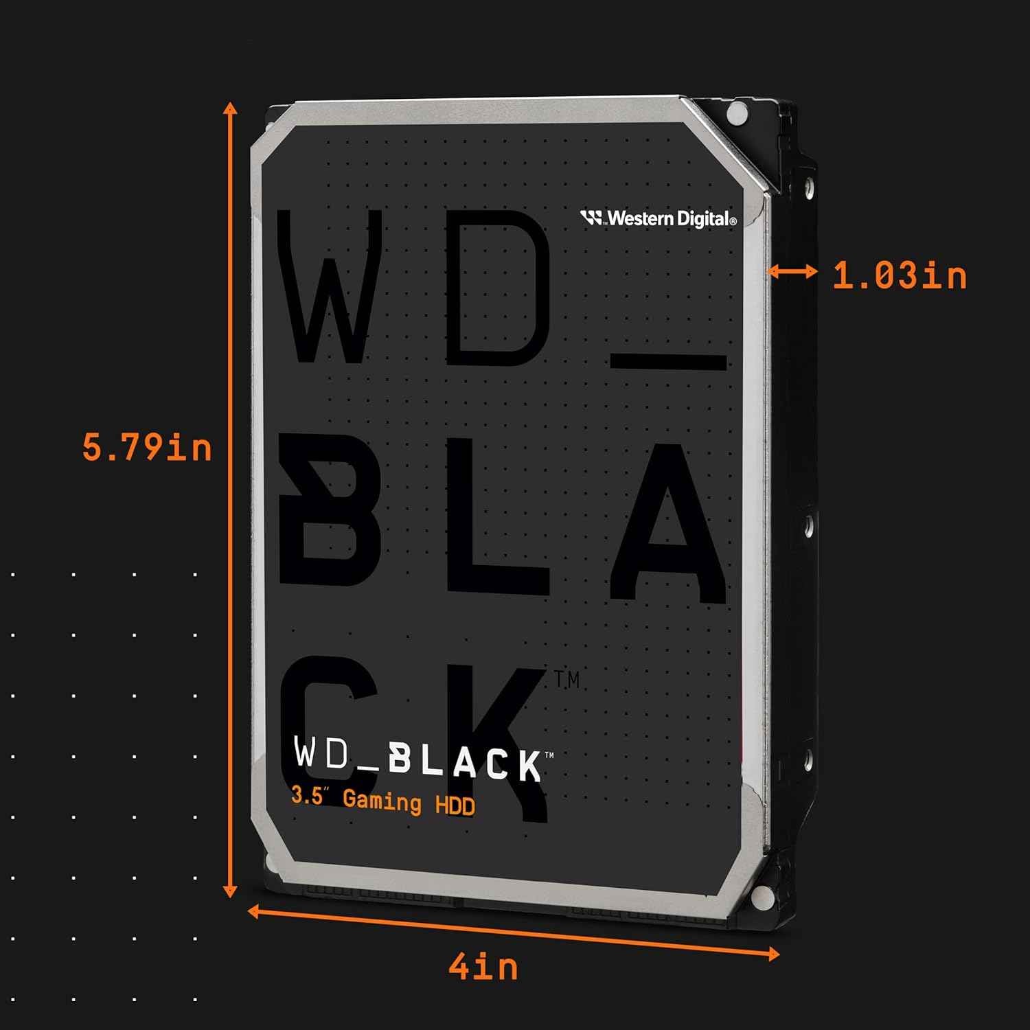Western Digital 4TB WD Black Gaming Internal Hard Drive HDD - 7200 RPM, SATA 6 Gb/s, 256 MB Cache, 3.5" - WD4006FZBX