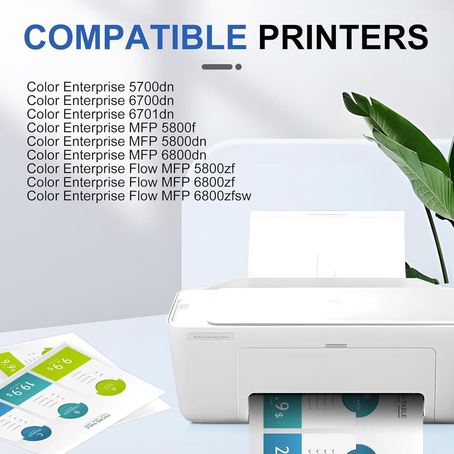 213A Black Toner Cartridge W2130A(with Chip) Compatible with 213A Toner Cartridges for Enterprise 5700dn 6700dn 6701dn, MFP 5800 6800, Flow MFP 5800 6800(1Pack, Black)