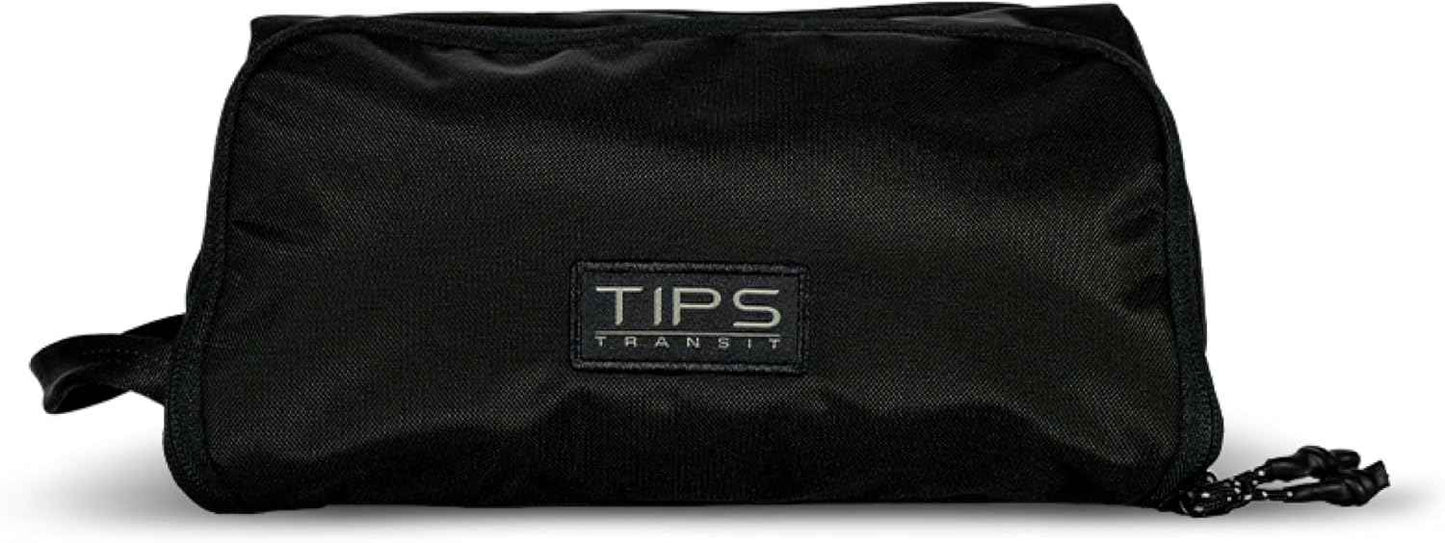 Blue Tees Golf TIPS Travel Kit Compact & Durable Dopp Kit for Toiletries, Electronics & Accessories, Waterproof Interior, Multiple Pockets, and Triangular Design, Ideal for Travel & Everyday Use