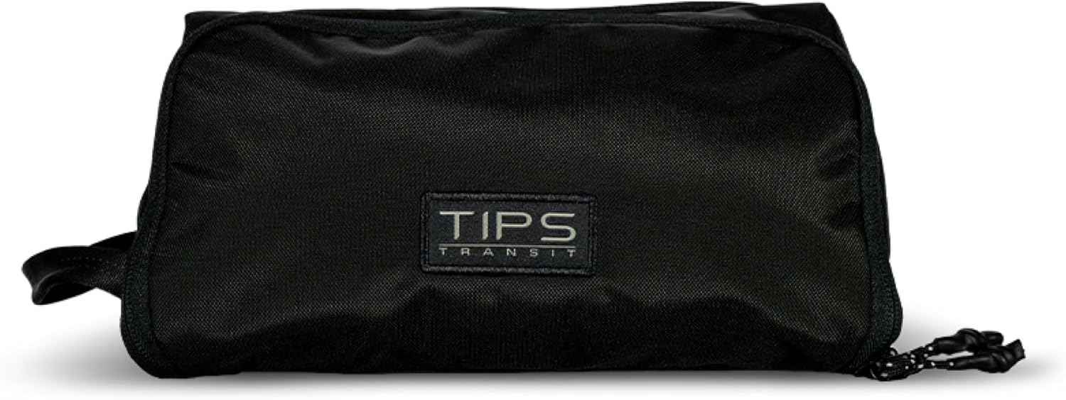 Blue Tees Golf TIPS Travel Kit Compact & Durable Dopp Kit for Toiletries, Electronics & Accessories, Waterproof Interior, Multiple Pockets, and Triangular Design, Ideal for Travel & Everyday Use