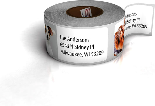 Customized Personalized Address Labels - Made in The USA by Kenco (250 Labels, Puppies) - Lumora Desk