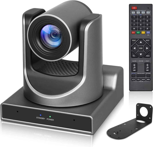 PTZ Camera, NDI Camera Support 30X Optical Zoom Video/POE/Network IP Live Streaming, Simultaneous 3G-SDI and USB Video Output for Conferences, Church, Teaching