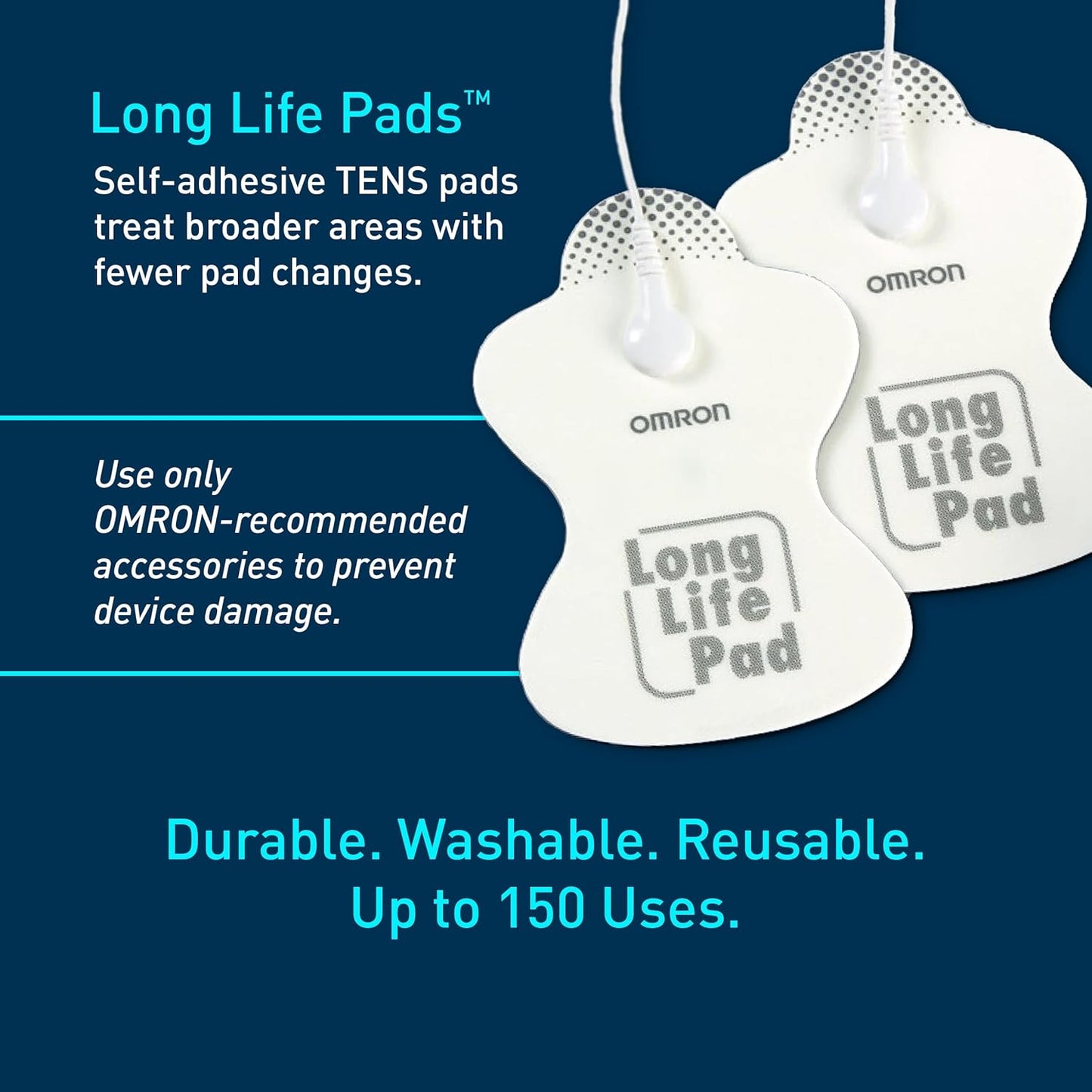 Omron Pocket Pain Pro TENS Unit Muscle Stimulator for Drug-Free Pain Relief - Portable Electric Massager for Muscles and Joints - Includes 2 Reusable TENS Unit Pads