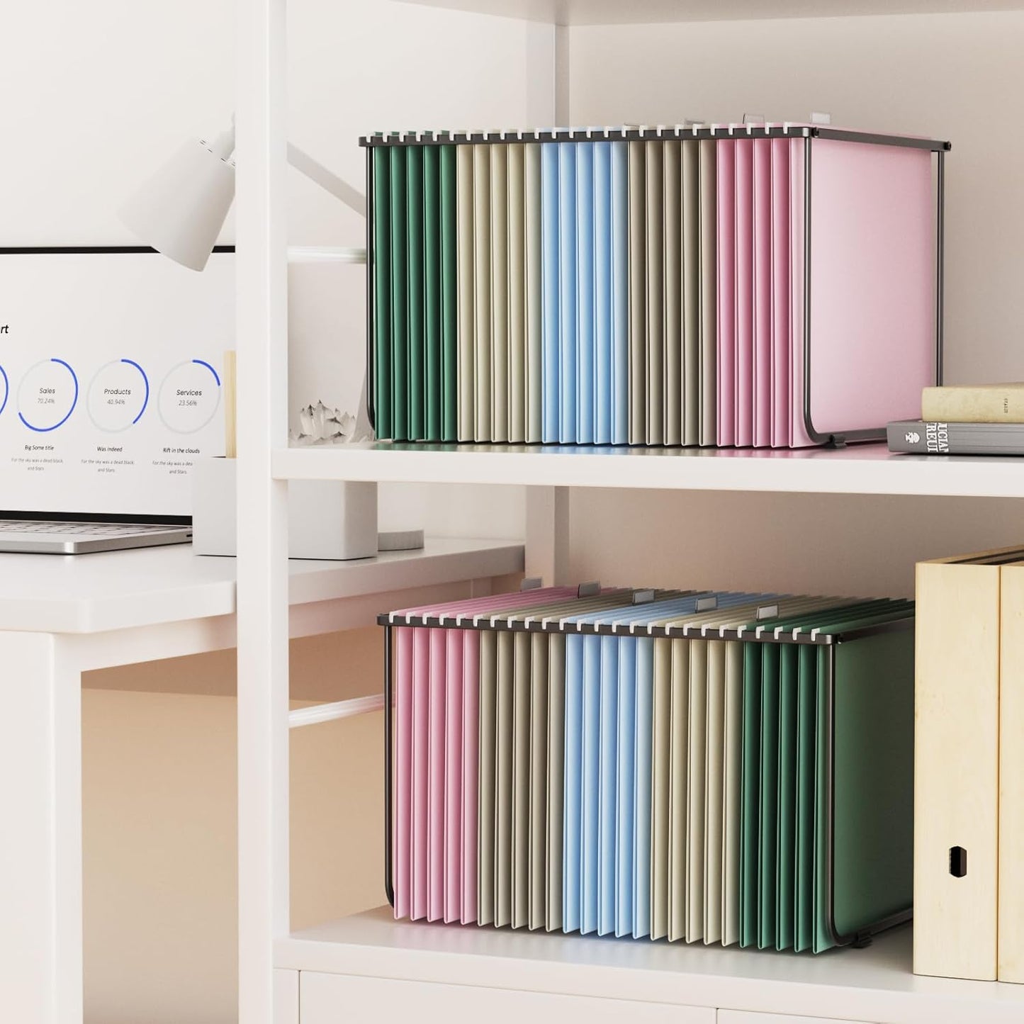 Hanging File Folder Frame 2 Sets, Legal/Letter Size,15.2“W 9.25”H,Hanging Folders Holder for Desktop Organizer and Metal Rail in Filing Cabinet Drawer