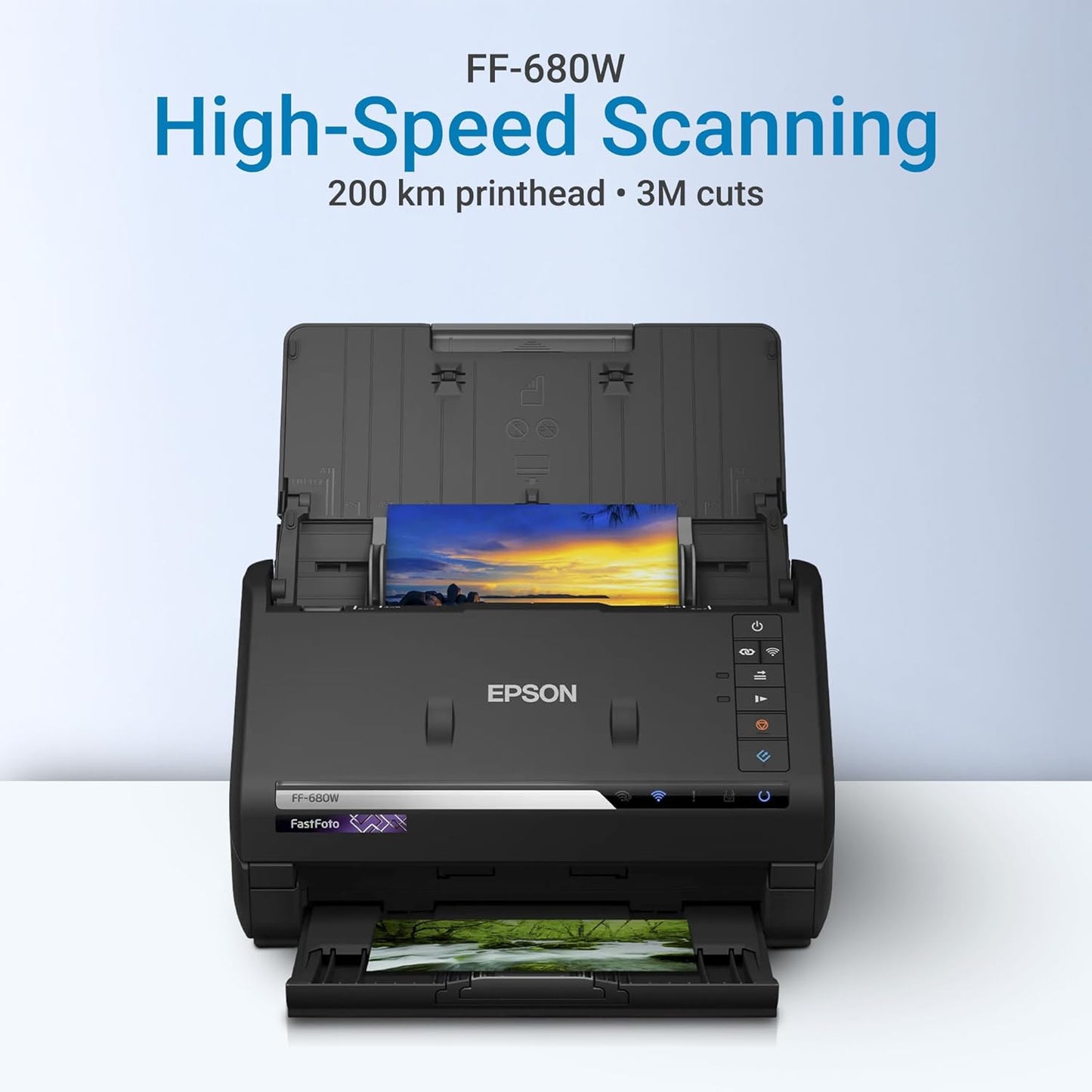 FastFoto FF-680W Wireless High-Speed Photo Scanner for Old Pictures to Digital Fast, Batch Photo Scanner with Feeder, Duplex Document Scanner with OCR, 600 DPI