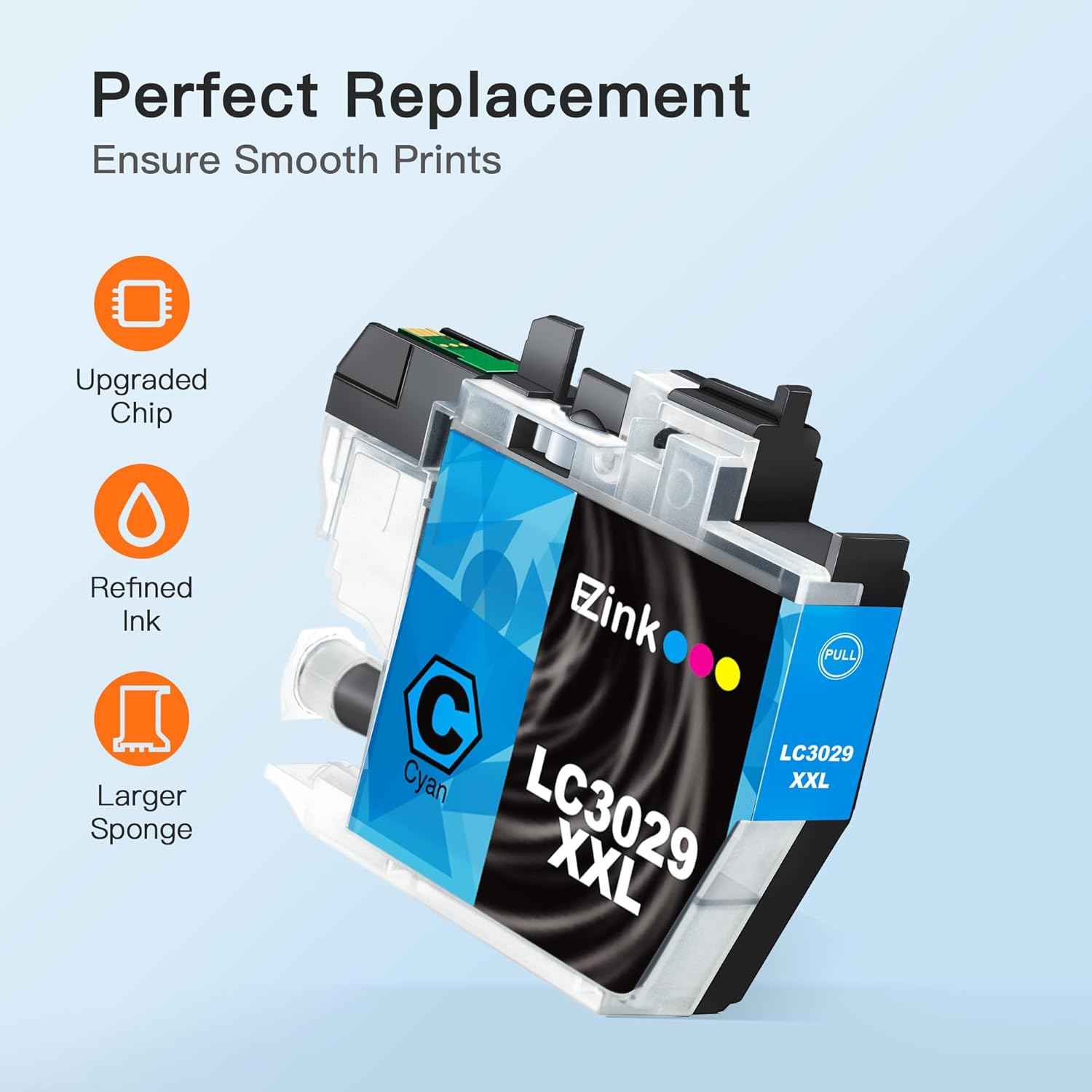 E-Z Ink LC3029 XXL Compatible Ink Cartridge Replacement for Brother LC3029 LC3029BK LC 3029 to use with MFC-J5830DW MFC-J5830DWXL MFC-J5930DW MFC-J6535DW MFC-J6535DWXL MFC-J6935DW Printer (5 Pack)