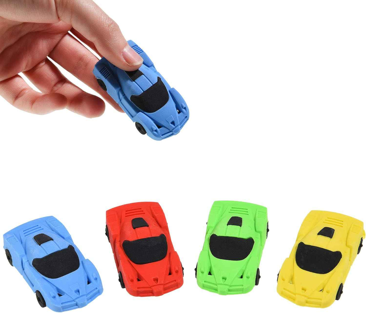 MGTECH Car Erasers for Kids, 12Pcs 3D Mini Vehicle Puzzle Take Apart Erasers for Party Favors Classroom Rewards