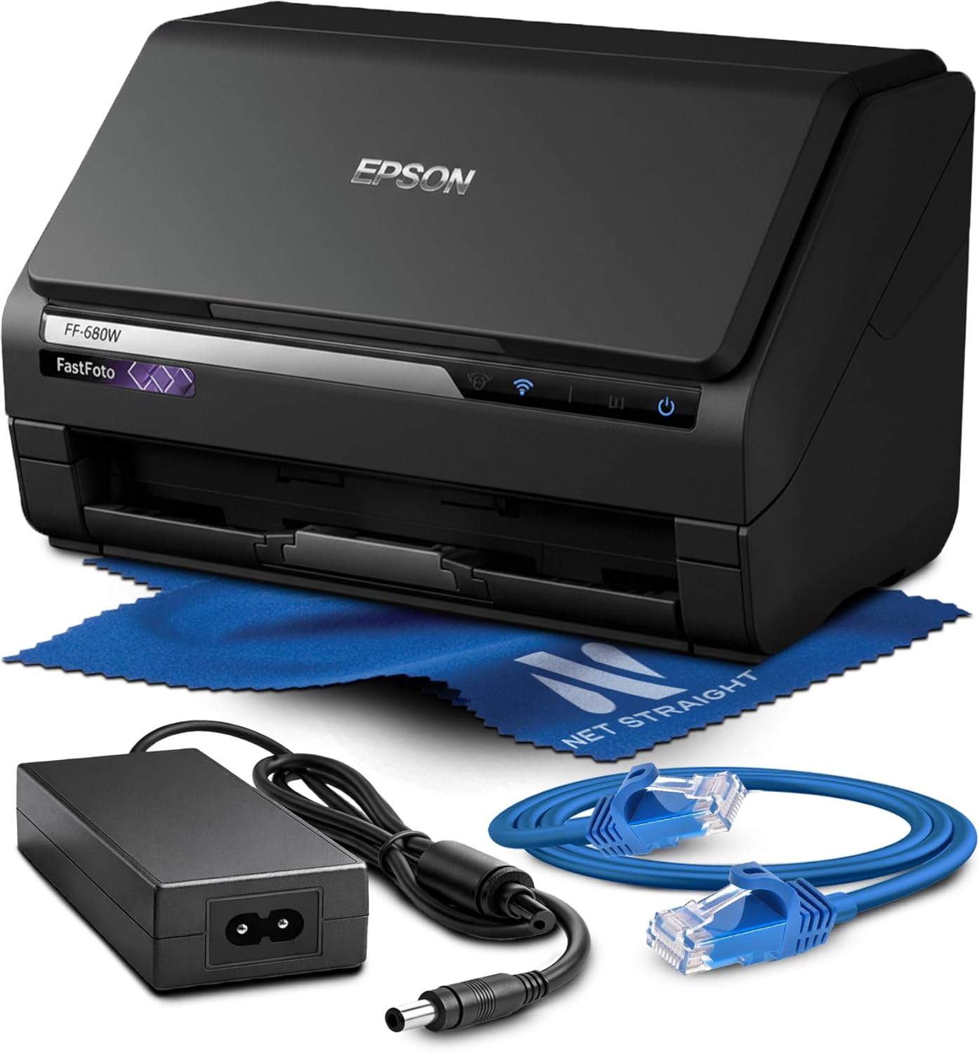 FastFoto FF-680W Wireless High-Speed Photo Scanner for Old Pictures to Digital Fast, Batch Photo Scanner with Feeder, Duplex Document Scanner with OCR, 600 DPI