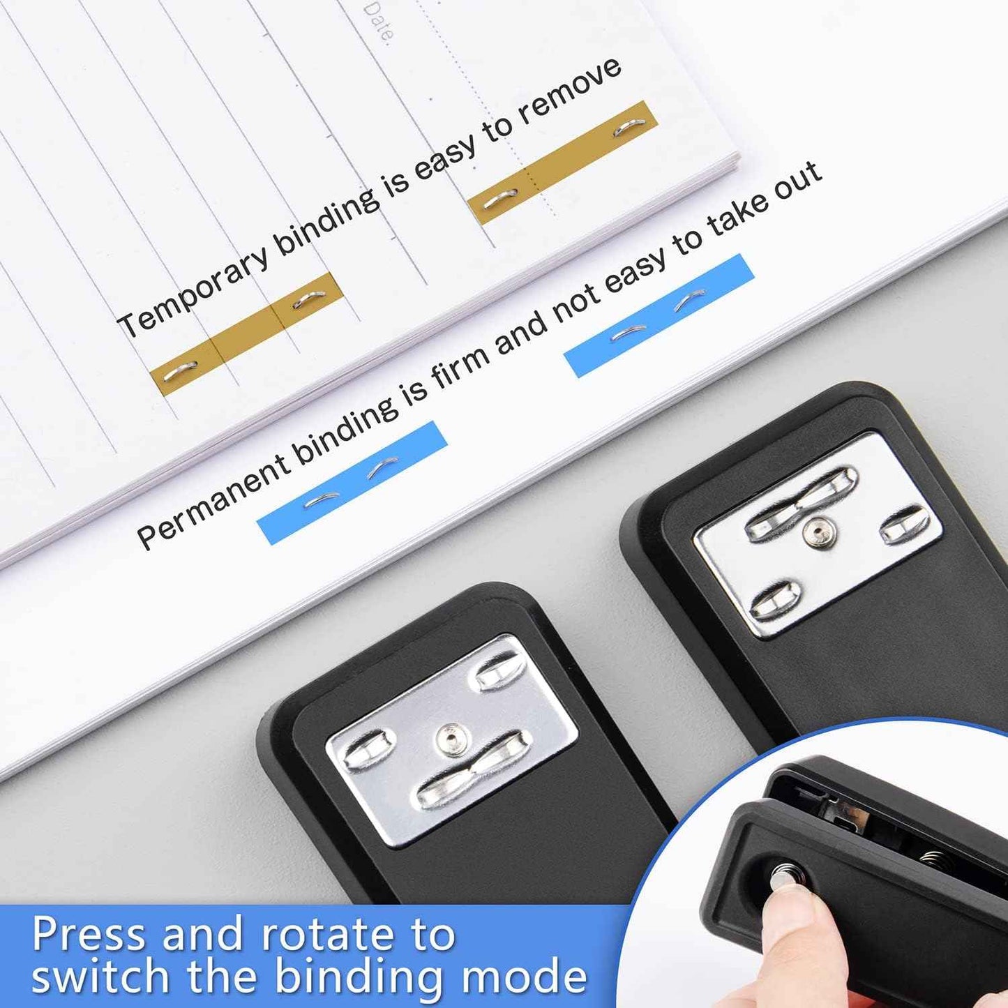Desktop Office Stapler with 2000 Staples: IMLIKE Half Strip Desk Staplers, take 26/6 Staples 25 Sheets Capacity, Staple Remover, Non-Slip Base, Black, 2-Pack