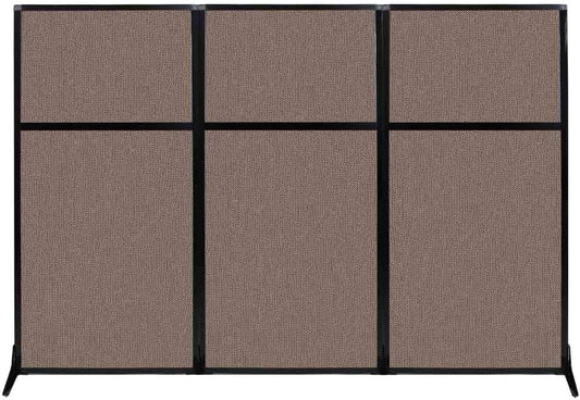 Versare Workstation Partition | Portable Wall Divider | Modern Office Cubicle | Free Standing Privacy Screen | Flexible Work Space | 99" x 70" Latte Fabric Panels