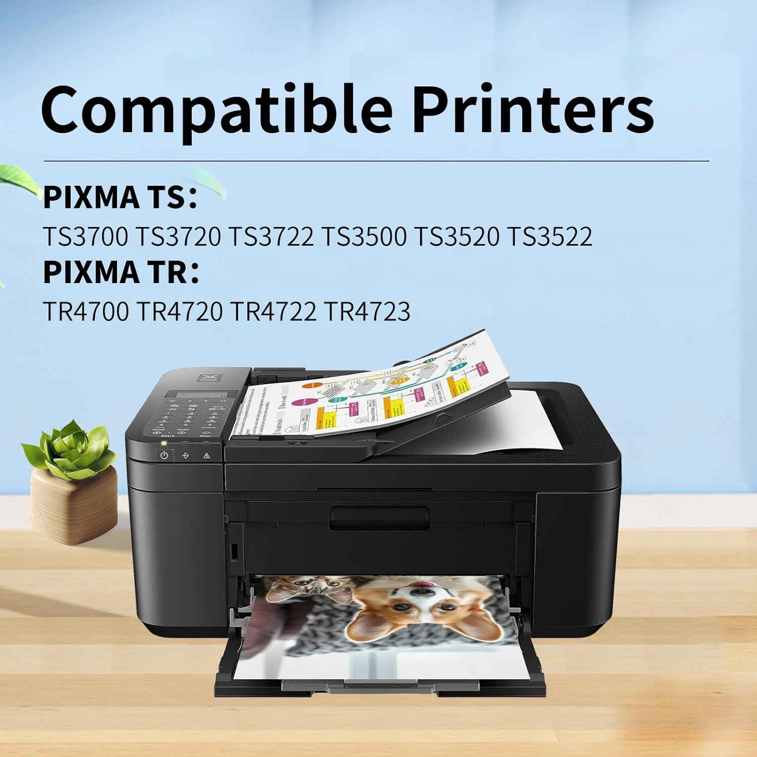 275XL Ink Cartridge Replacement for Canon Ink 275 275XL Black PG-275 PG-275XL Works for Canon PIXMA TR4720 TS3720 TS3500 TS3522 TS3520 TS3722 TR4700 TR4722 TR4723(2 Black)