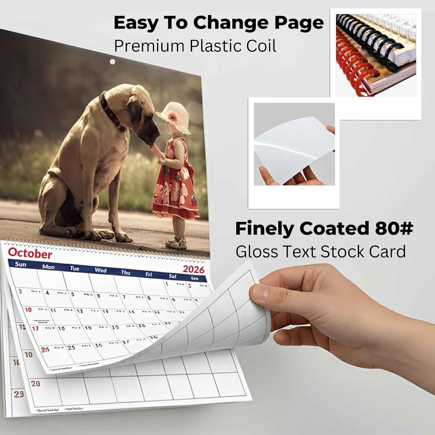 Custom Photo Wall Calendar 2026 for Home & Office - Print Your 13 Memories & Make Your Own Personalized Calendar 2026 - Customized Christmas Gift