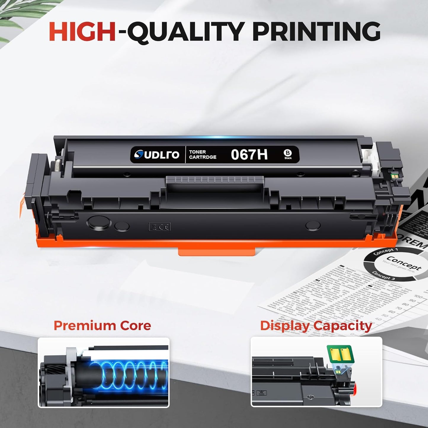 067H 067 Toner Cartridge Set - Replacement for Canon MF654Cdw Toner Cartridges - Work with MF656Cdw Toner MF654Cdw LBP632Cdw MF653Cdw Printer Ink | for Canon 067 Toner | 067H Cartridge 4 Pack