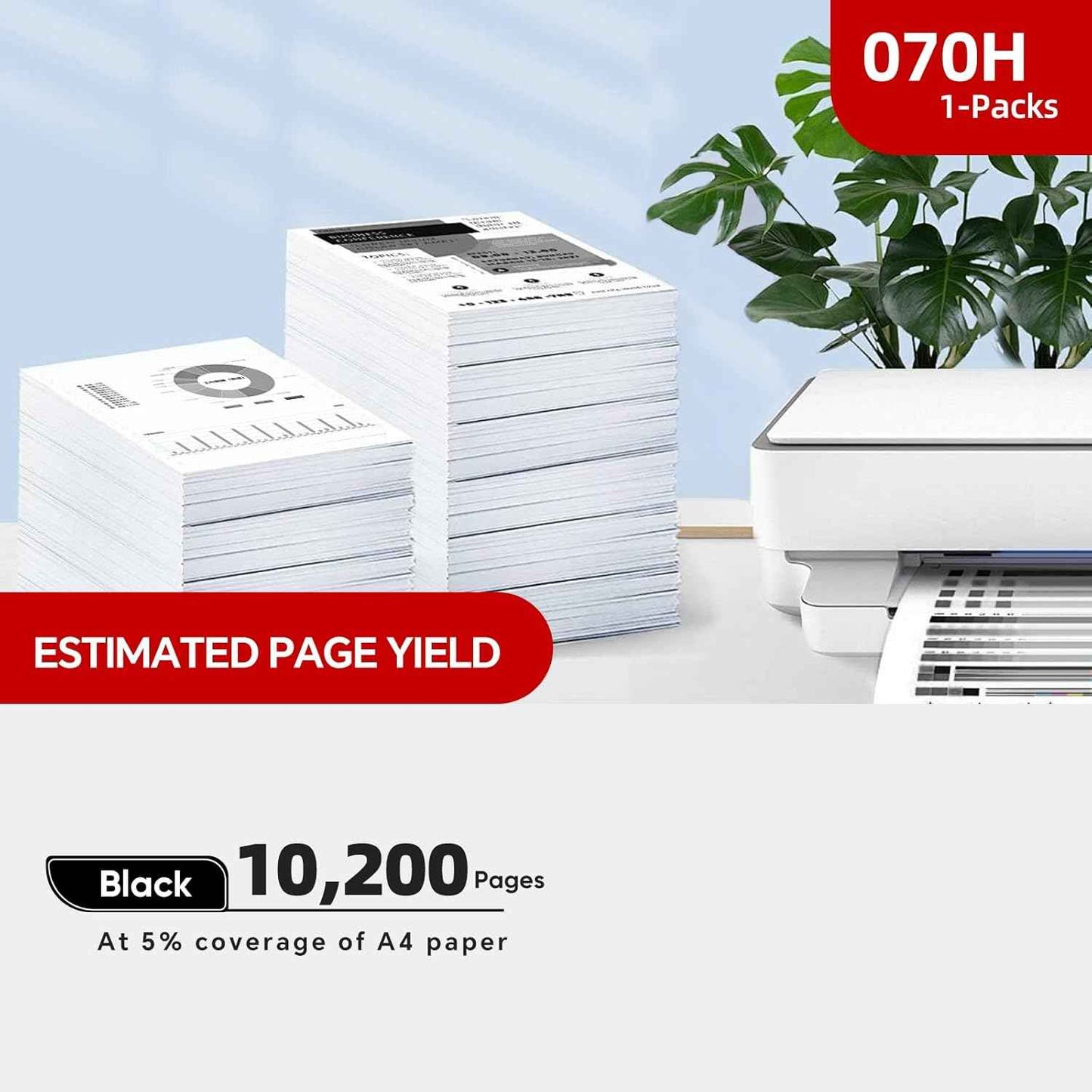 070H / 070 High Yield Toner Cartridge (4-Pack) Compatible Replacement for Canon 070H/070/CRG-070 Toner Cartridge with Canon imageCLASS MF465dw MF462dw LBP247dw LBP246dw Printers - High Capacity Ink