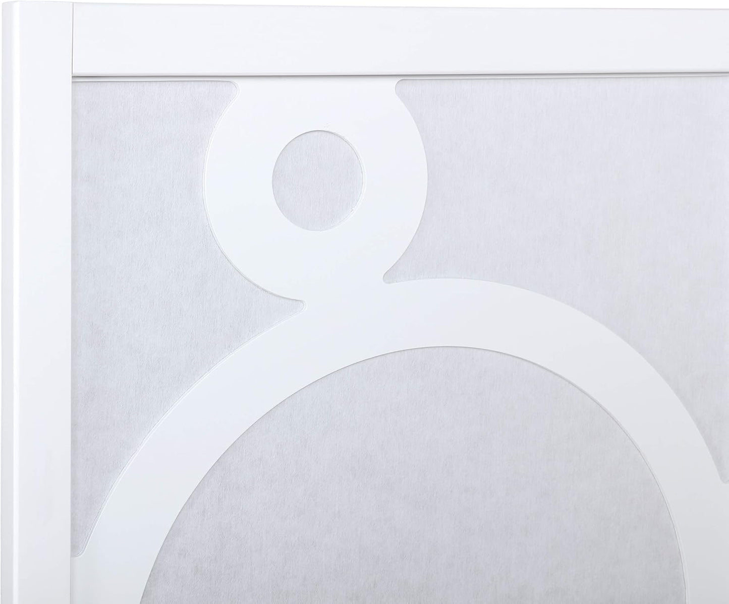 NicBex Room Divider 4 Panel Room Dividers with Circle Pattern Partition Room Dividers and Folding Privacy Screens Wall Divider for Home, Office, Room Separation,70" W x 1" D x 70" H, White - Lumora Desk
