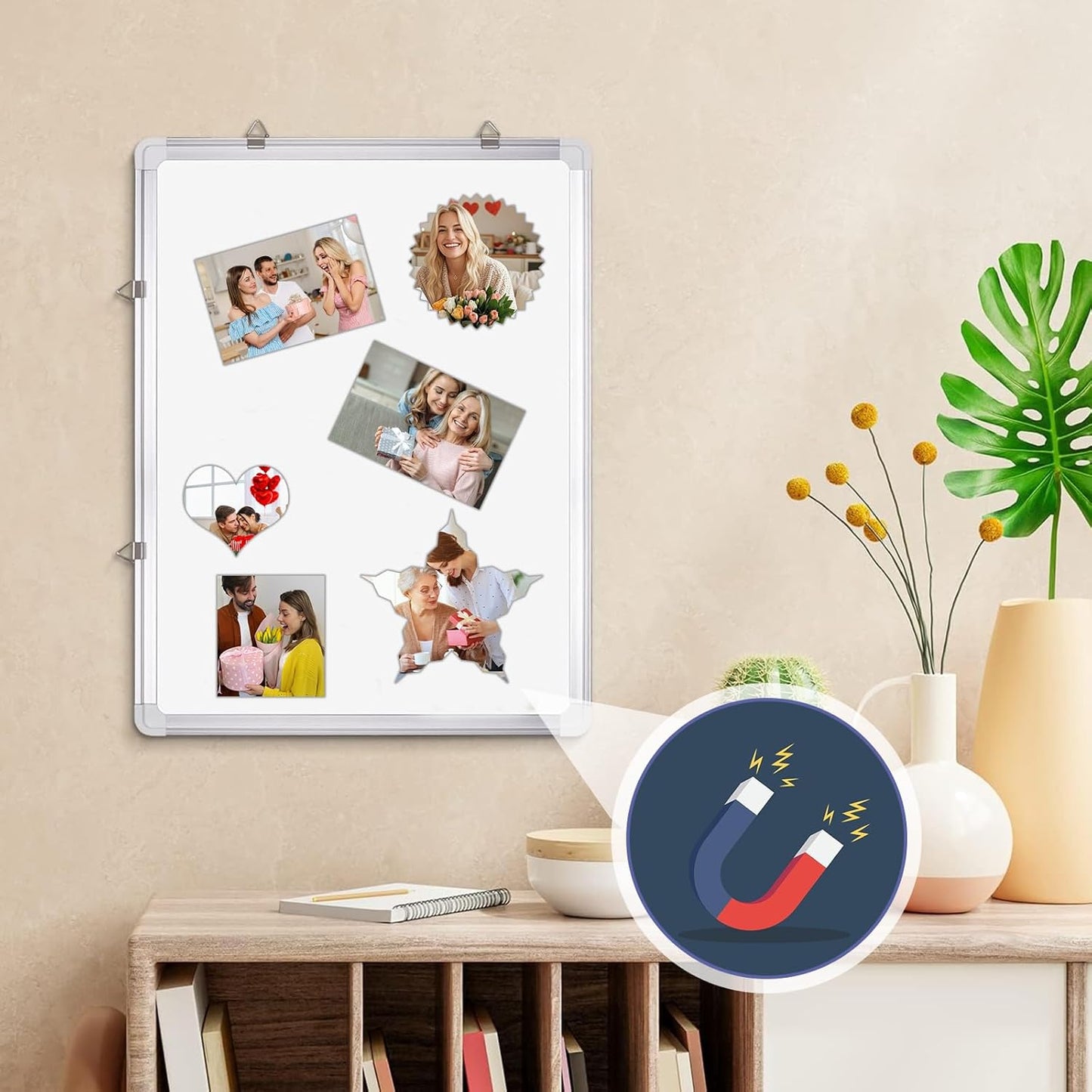 Printable Magnetic Sheets 8.5x11 Inches Matte Magnet Paper Sheet 24 Pcs Non Adhesive Magnetic Paper for Inkjet Printers, Flexible Magnet Photos for DIY Crafts