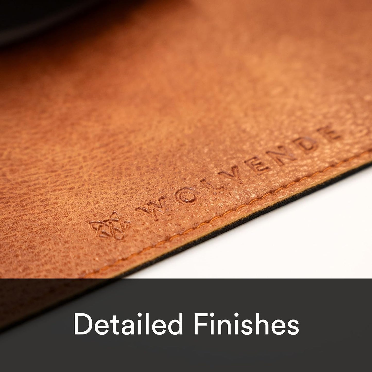 Premium Distressed Faux Vegan Leather Desk Mat | Multifunctional Desk Pad for Home Office | (Brown/Tan, 15.75" x 36")