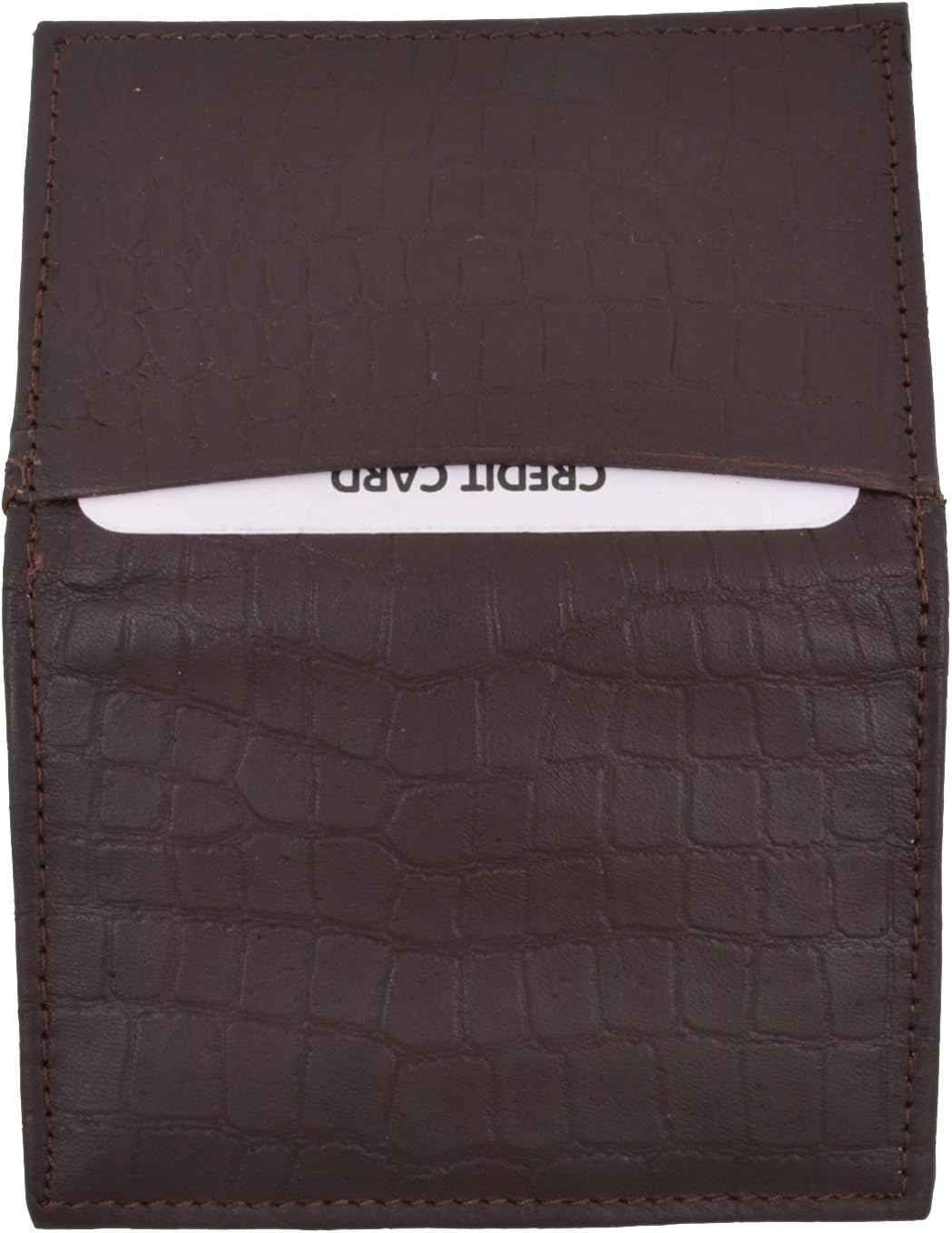 Marshal Leather RFID Business Card Holder Expandable For Men & Women