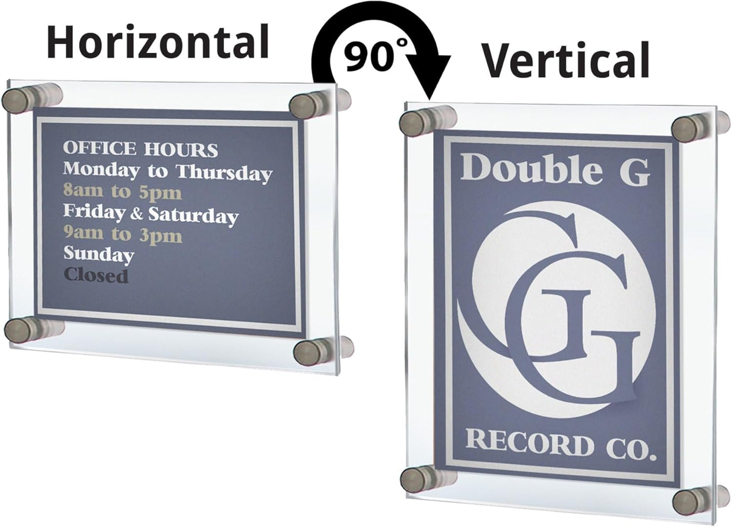 Azar Displays 105528 Floating Acrylic Wall Frame with Silver Stand Off Caps: 17" X 22" Graphic Size. Overall Frame Size: 21" X 26", Clear