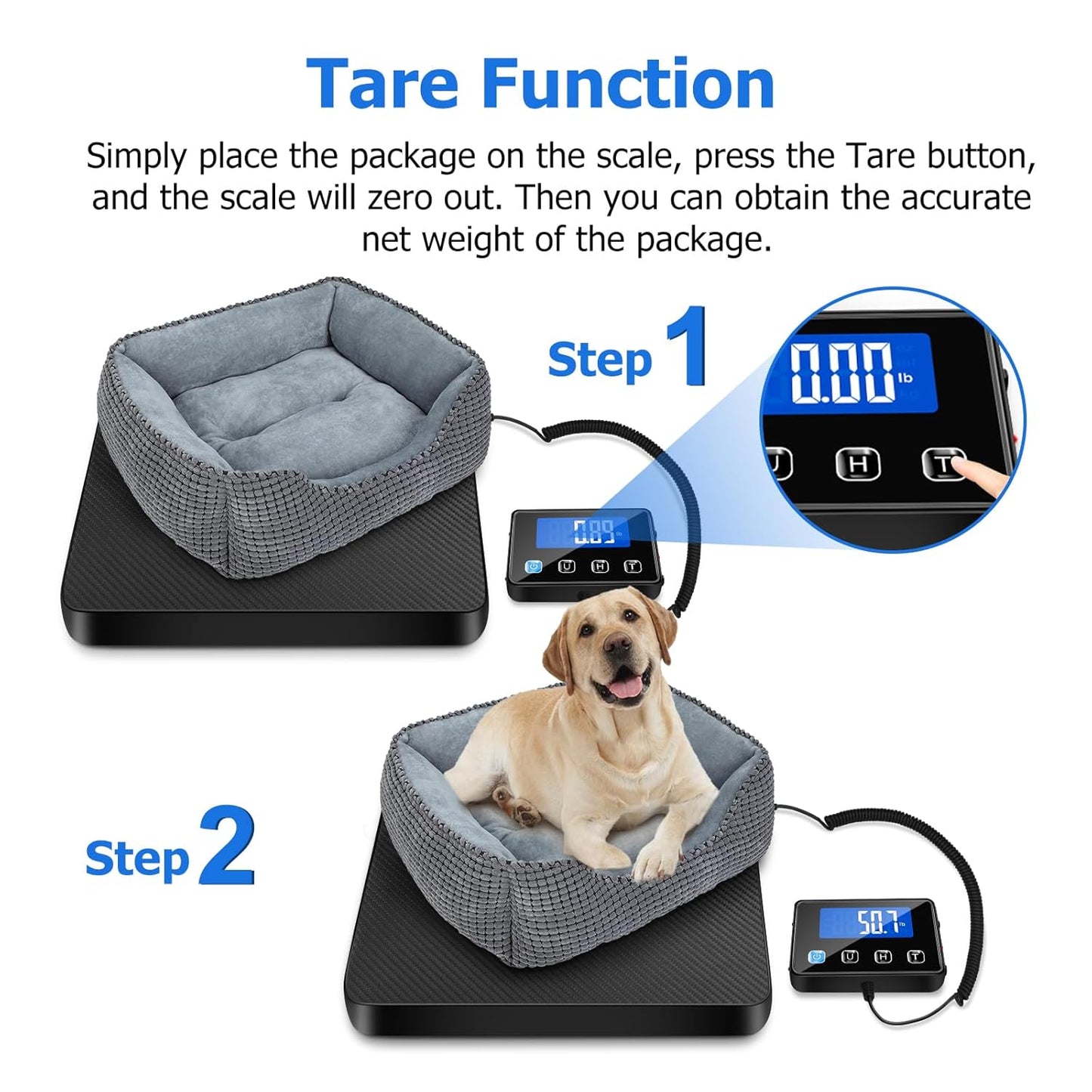 Shipping Scale, 440 lbs/0.35oz High Accurate Digital Postal Scale with Hold/Tare Function, Postage Scale for Packages, Luggage, Small Business, Home Use, Battery & Charging Cable Include - Lumora Desk