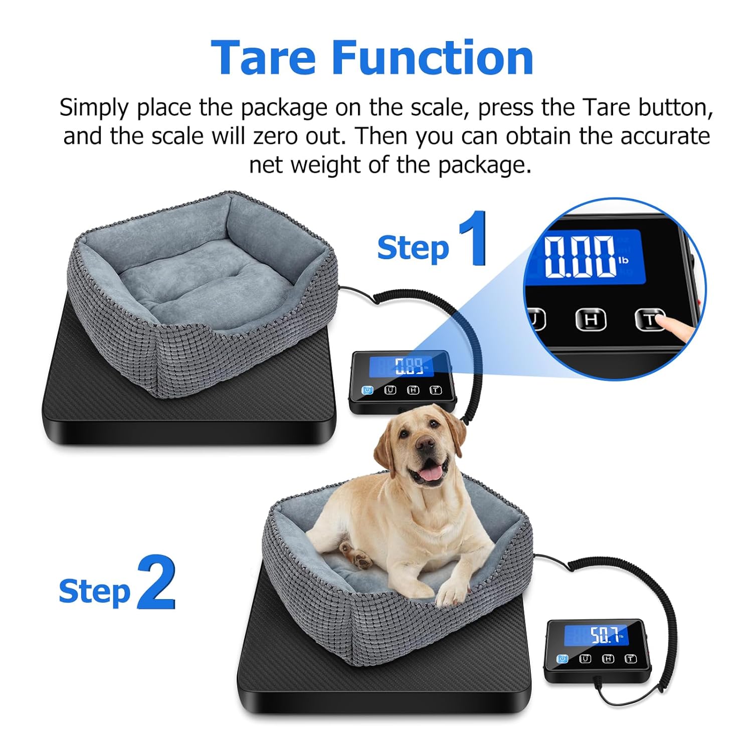 Shipping Scale, 440 lbs/0.35oz High Accurate Digital Postal Scale with Hold/Tare Function, Postage Scale for Packages, Luggage, Small Business, Home Use, Battery & Charging Cable Include - Lumora Desk