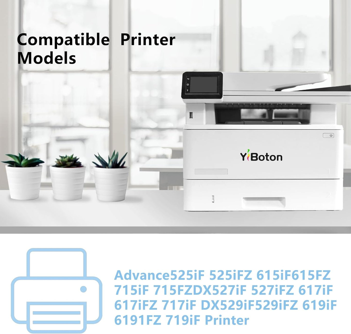 T03 Black Toner Cartridge 2725C001AA (with Chip) Compatible for Canon ImageRunner Advance 525iF 525iFZ 615iF 615iFZ 715iF 715iFZ DX527iF 527iFZ 617iF 617iFZ 717iF DX529iF 529iFZ 619iF 619IFZ Printer