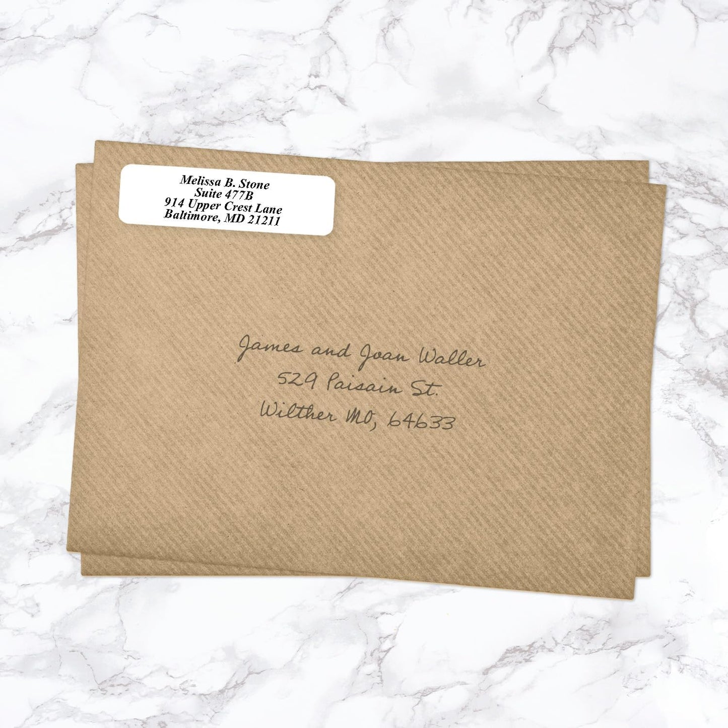 White Personalized Return Address Labels Without Dispenser - Roll of 500 Custom Stickers - Lumora Desk
