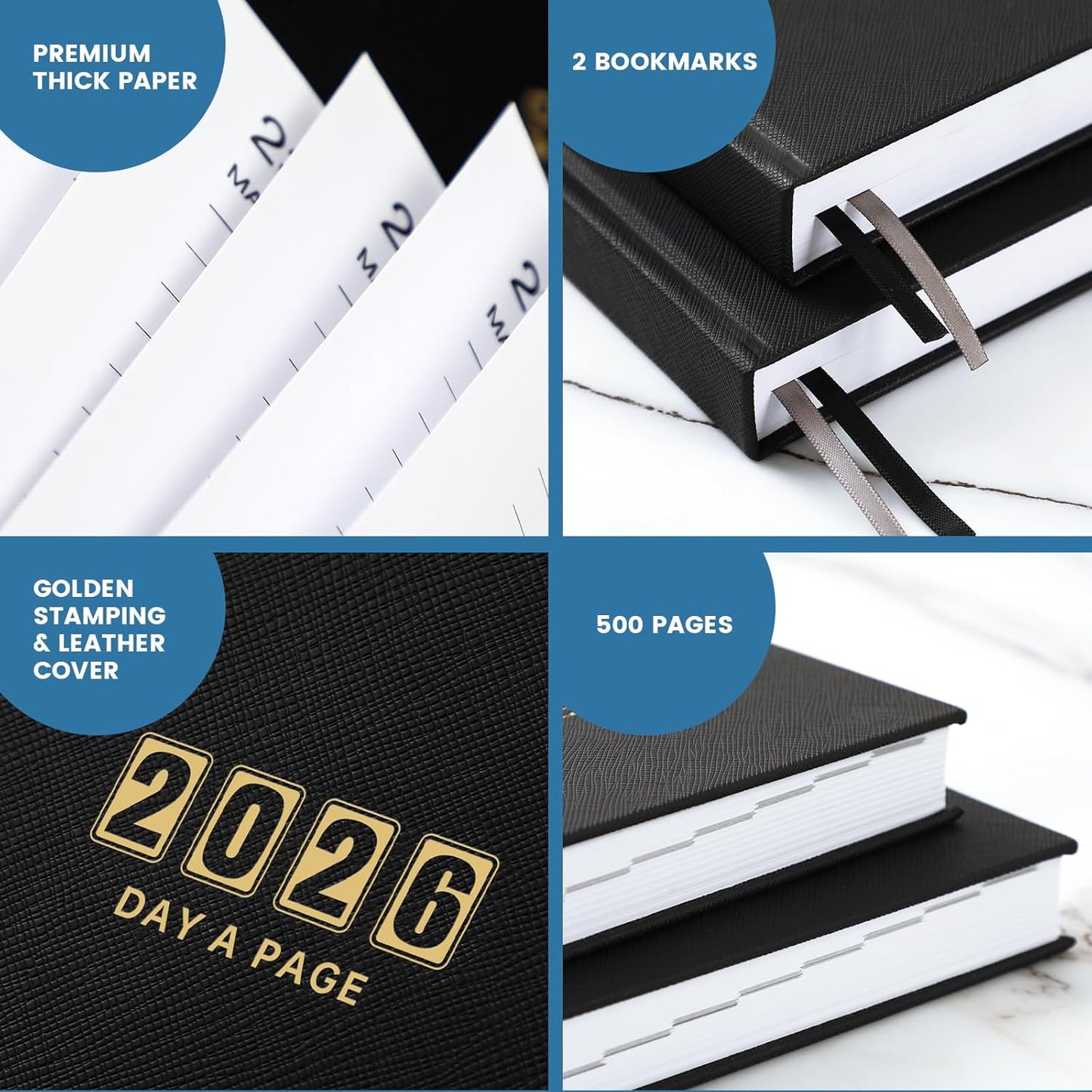 2026 Daily Planner - 2026 Daily Planner Full Page Per Day, Page A Day Calendar 2026, Jan. 2026 - Dec. 2026, 5.8" x 8.4", Agenda for 365 Days