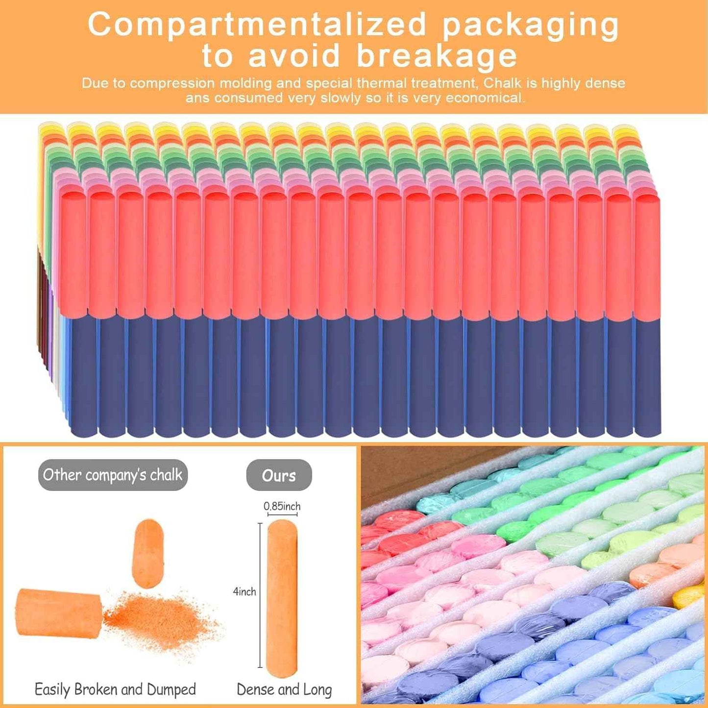 150 Pcs Sidewalk Chalk-30 Colors, Drawing Chalk for Kids, Jumbo Washable Chalk Giant Box Non-Toxic,Painting on Sidewalk,Outdoor Art, Blackboard, Playground, Outside Gift Adult