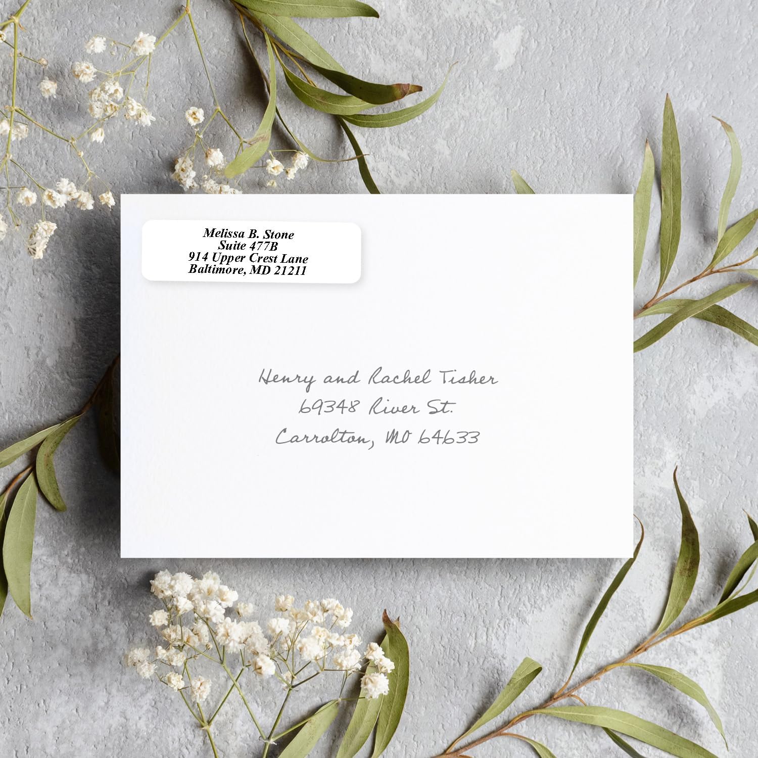 White Personalized Return Address Labels Without Dispenser - Roll of 250 Custom Stickers - Lumora Desk