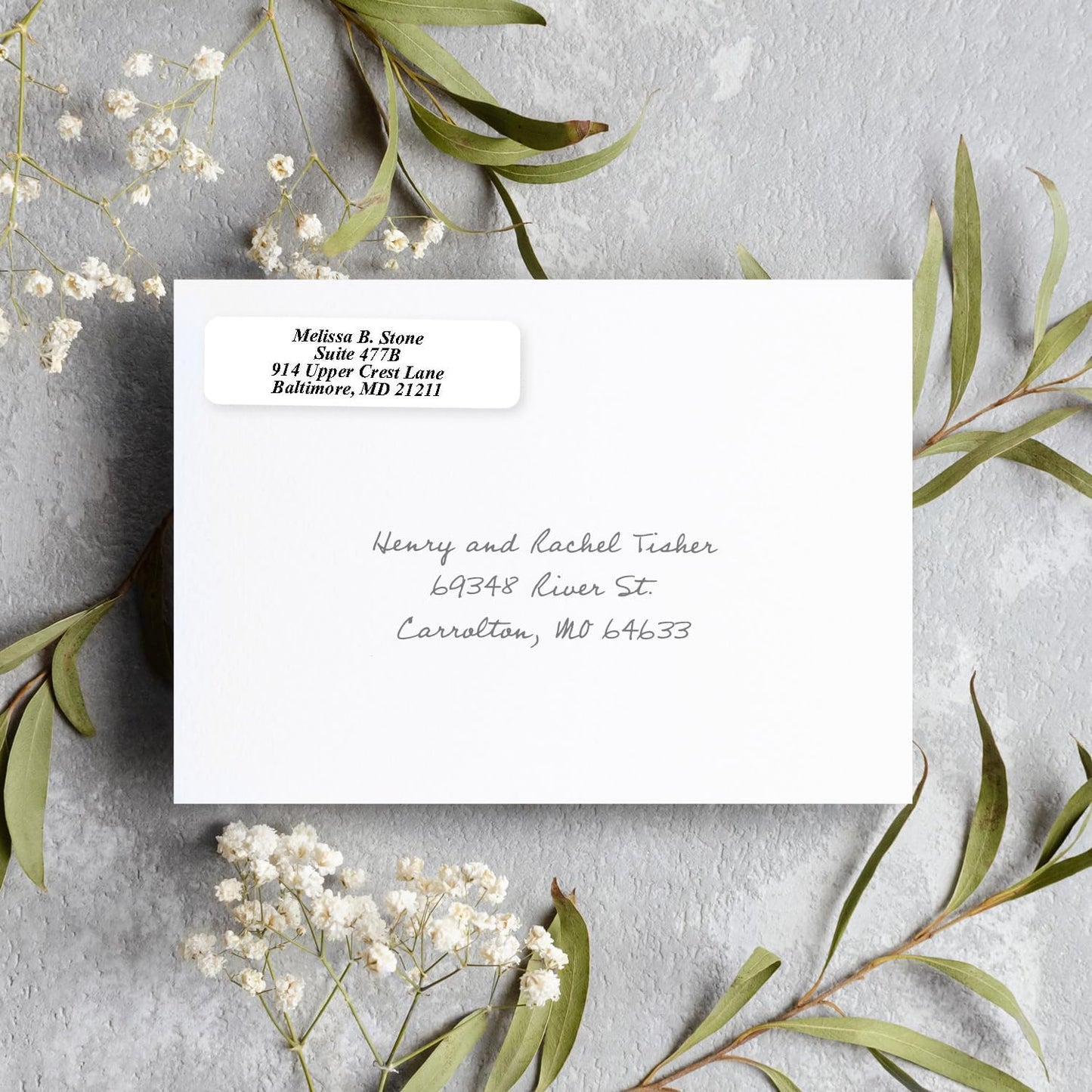 White Personalized Return Address Labels Without Dispenser - Roll of 500 Custom Stickers - Lumora Desk
