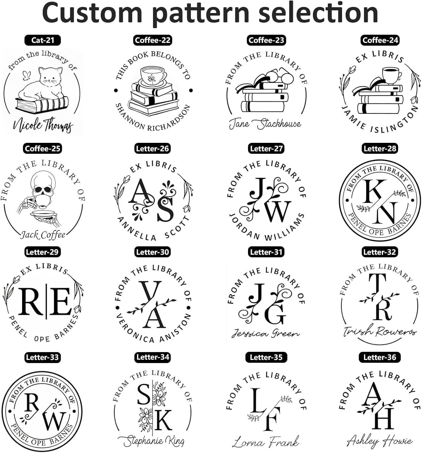 Custom Ink Stamp | Personalized Self Inking Stamp Gifts for Book Lovers, Readers, Teachers | 5 Ink Colors (Design-03)