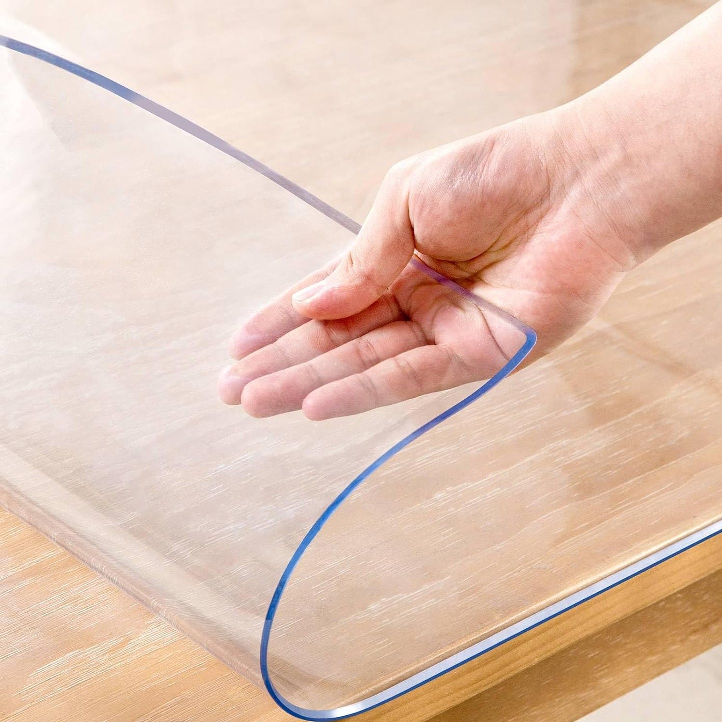 40 x 84 Inch Clear Table Cover Protector, 2mm Thick Clear Table Protector for Dining Room Table, Plastic Table Cover, Waterproof Table Pad for Kitchen, Office