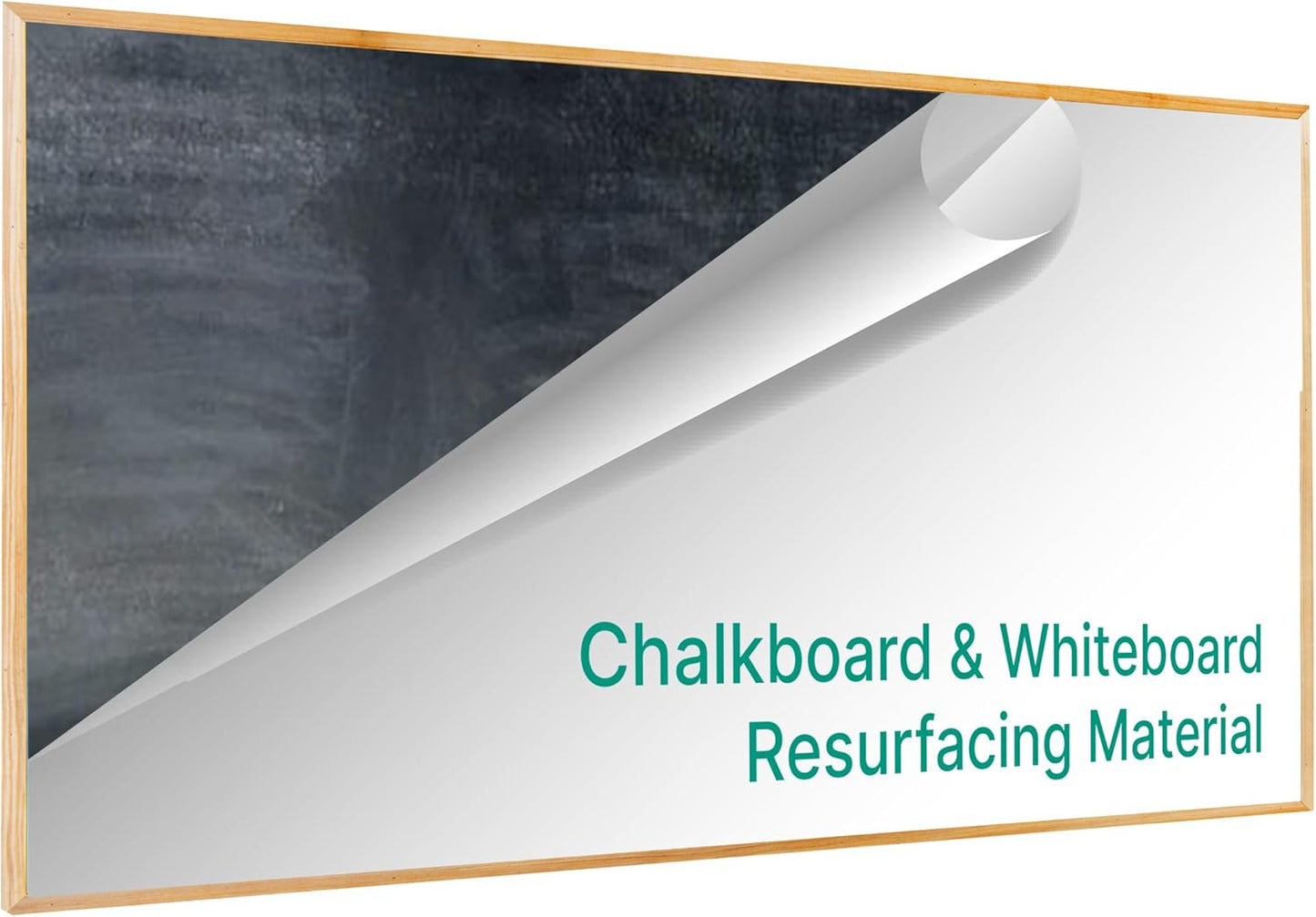 Everase Dry Erase Whiteboard Resurfacing Film Roll (25 ft x 50") – Peel & Stick, Converts Chalkboards & Stained Whiteboards, Durable, Scratch/Stain-Resistant, Eco-Friendly, Refinish in 30 Mins.