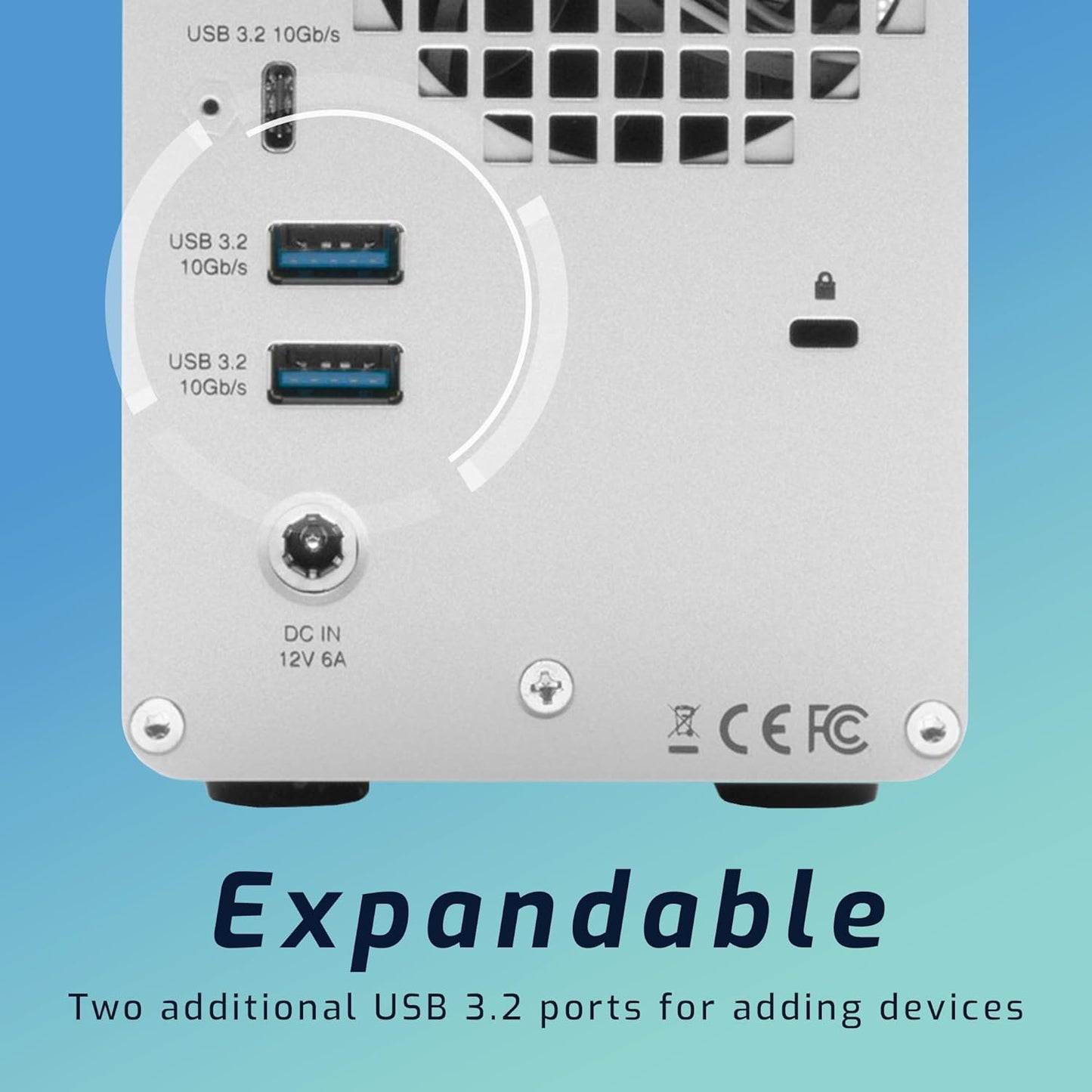 OWC 4TB Mercury Elite Pro Dual USB-C/Thunderbolt 3 External Raid Storage Enclosure with 3Port HUB for Mac and PC